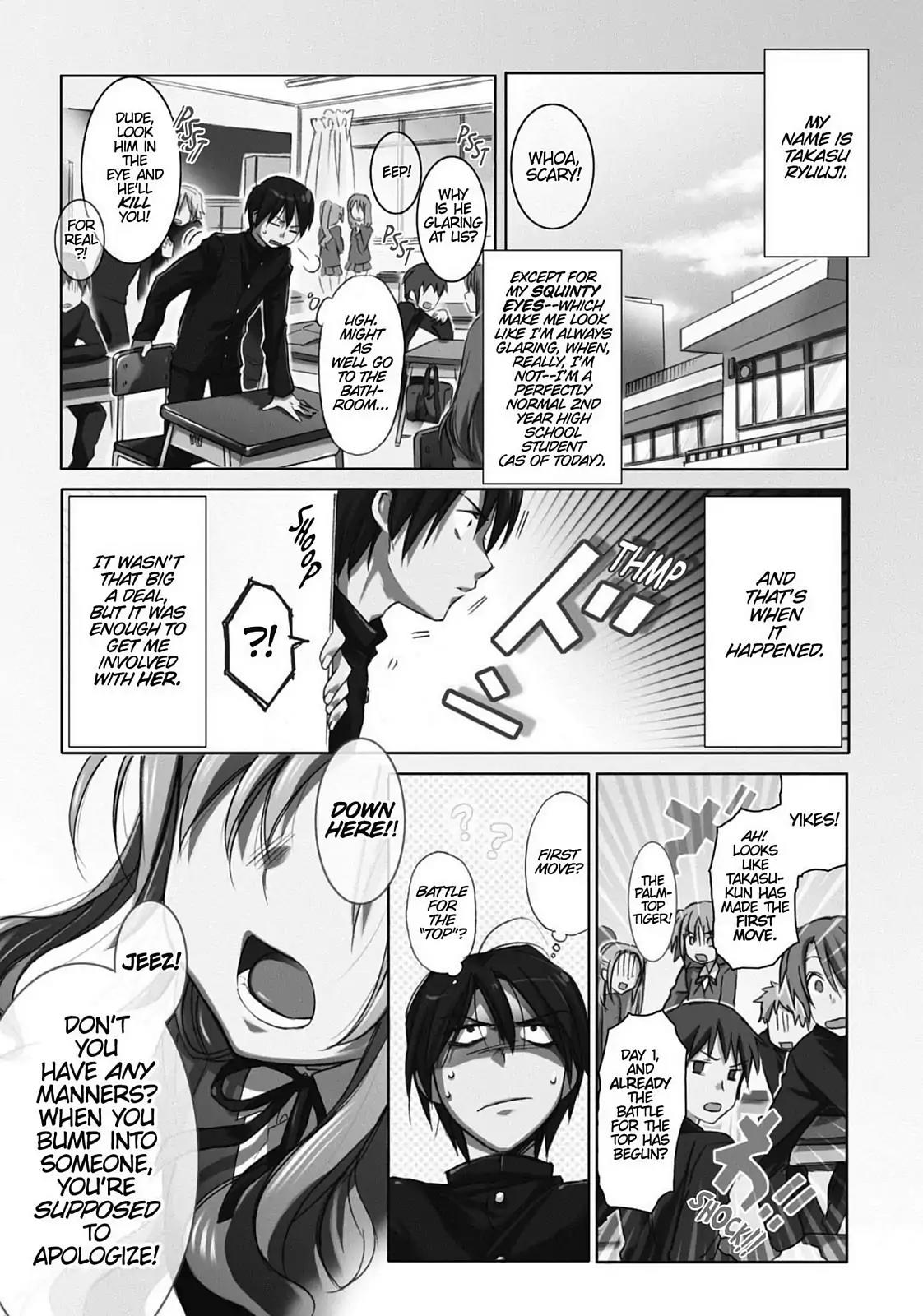 Toradora! Chapter 1 page 5 - Chapter 1: Enter the Palmtop Tiger!