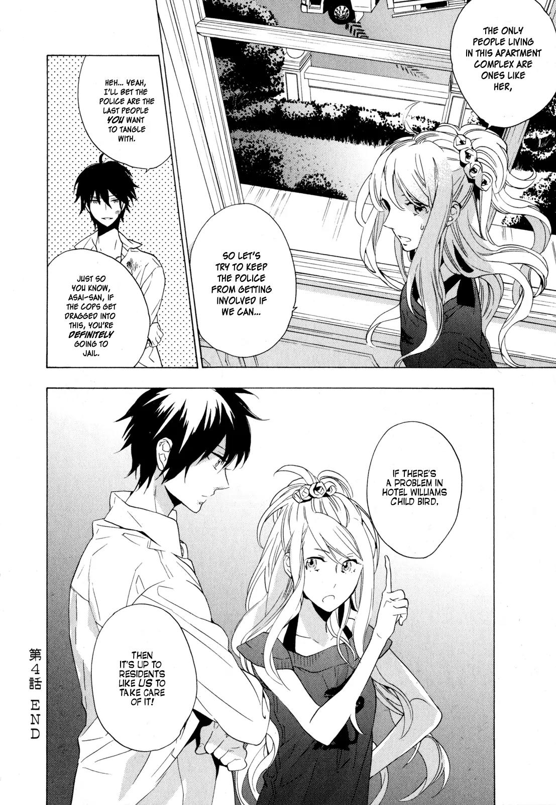 Torikagosou no Kyou mo Nemutai Juunintachi Chapter 4 page 22 - Chapter 4: The Wingless Bird Within the Cage