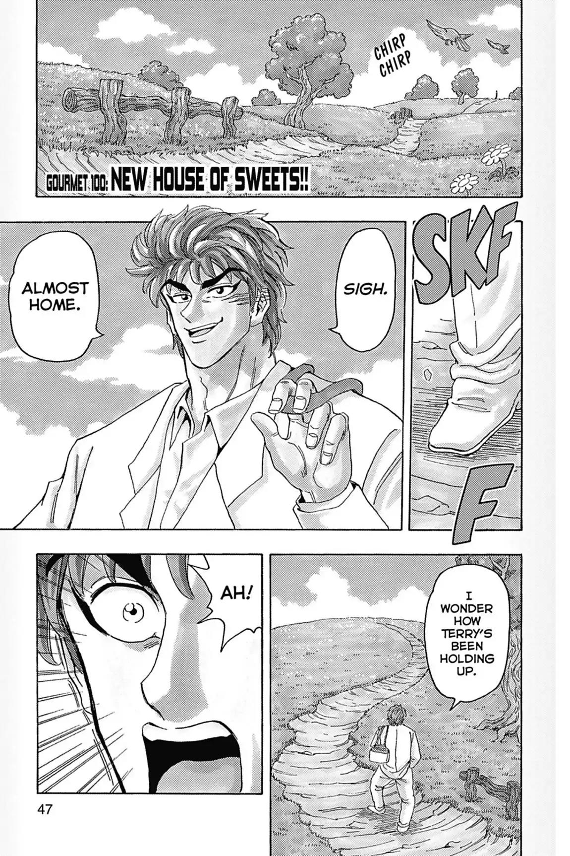 Toriko Chapter 100 page 1 - Chapter 100: Vol.12 Gourmet 100: New House of Sweets!!