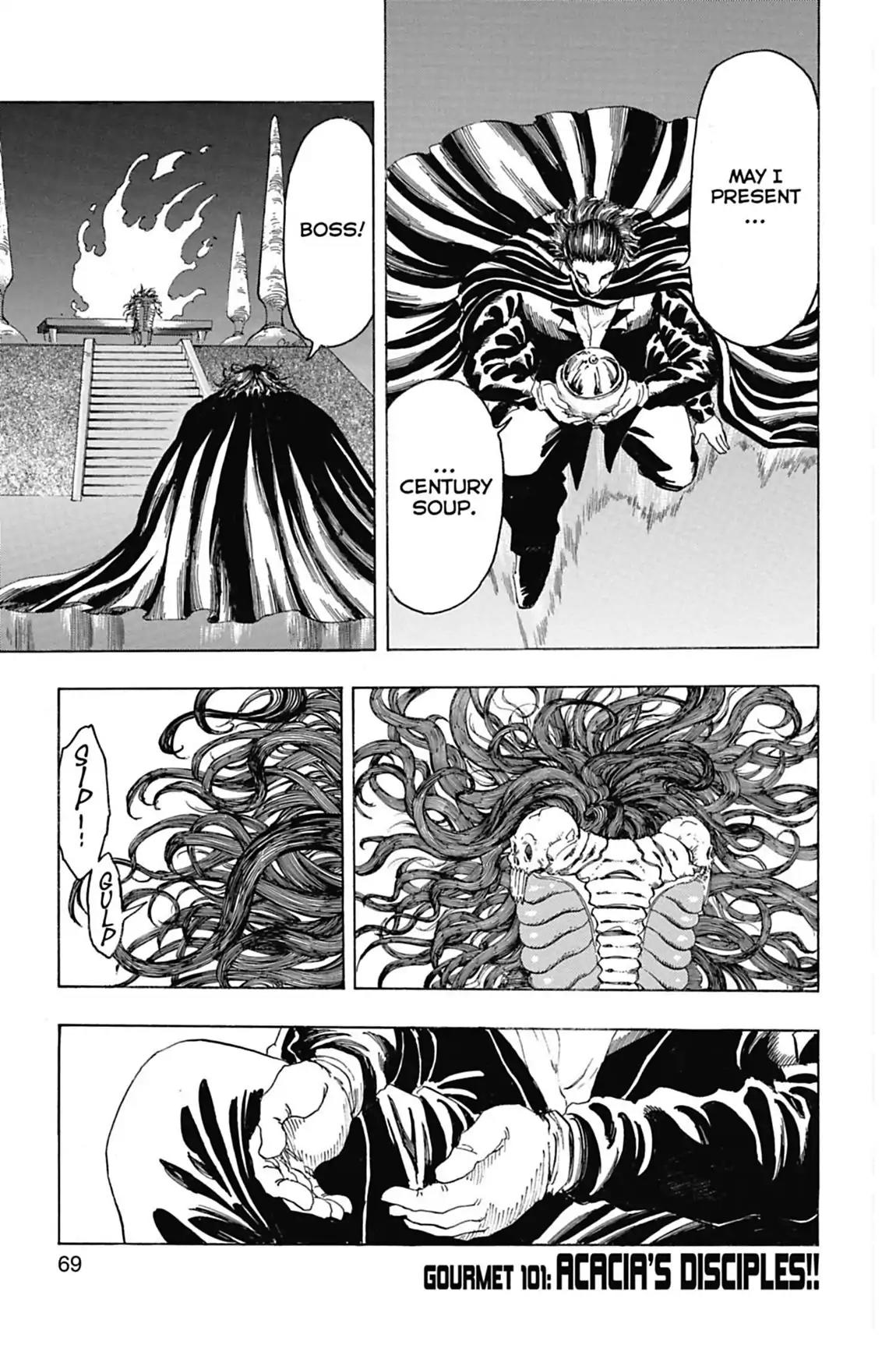 Toriko Chapter 101 page 1 - Chapter 101: Vol.12 Gourmet 101: Acacia's Disciples!!