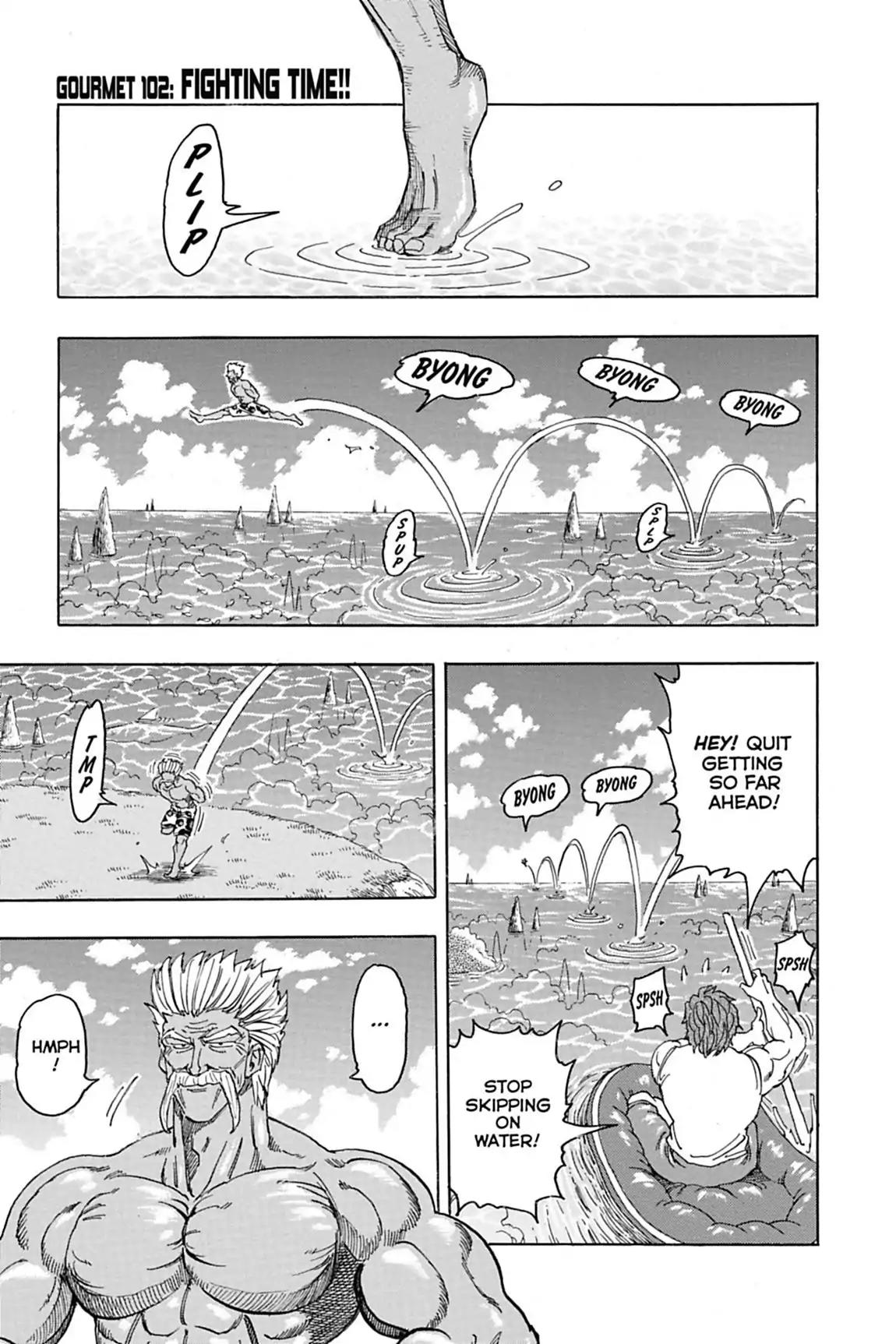 Toriko Chapter 102 page 1 - Chapter 102: Vol.12 Gourmet 102: Fighting Time!!