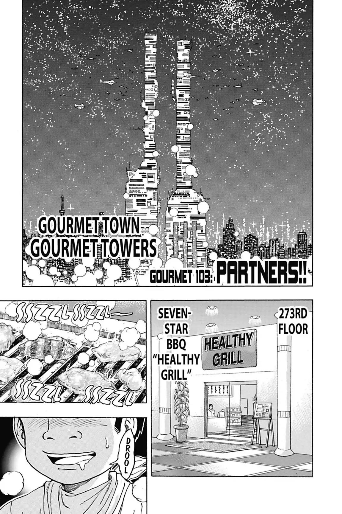 Toriko Chapter 103 page 1 - Chapter 103: Vol.12 Gourmet 103: Partners!!