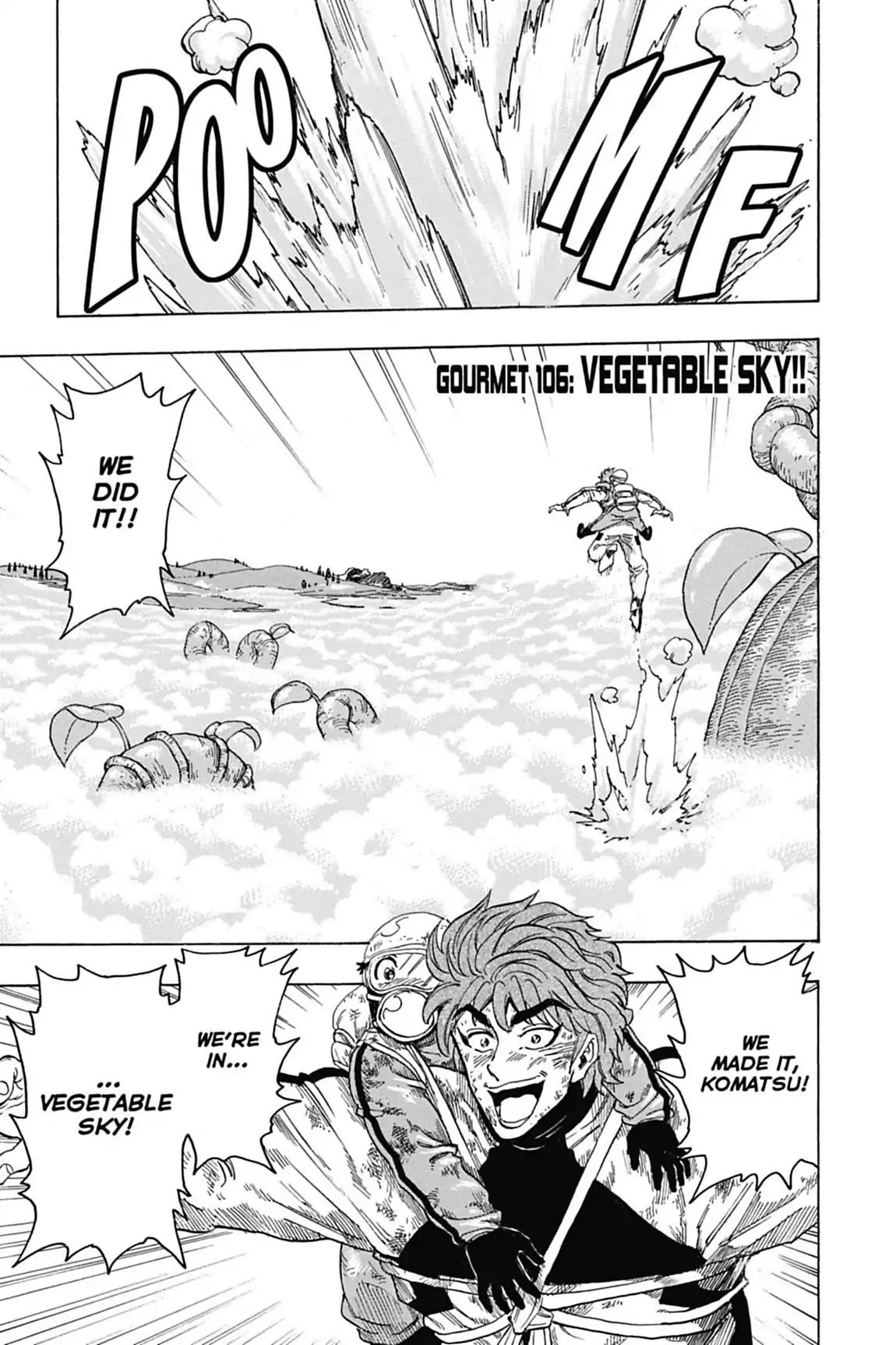 Toriko Chapter 106 page 1 - Chapter 106: Vol.12 Gourmet 106: Vegetable Sky!!