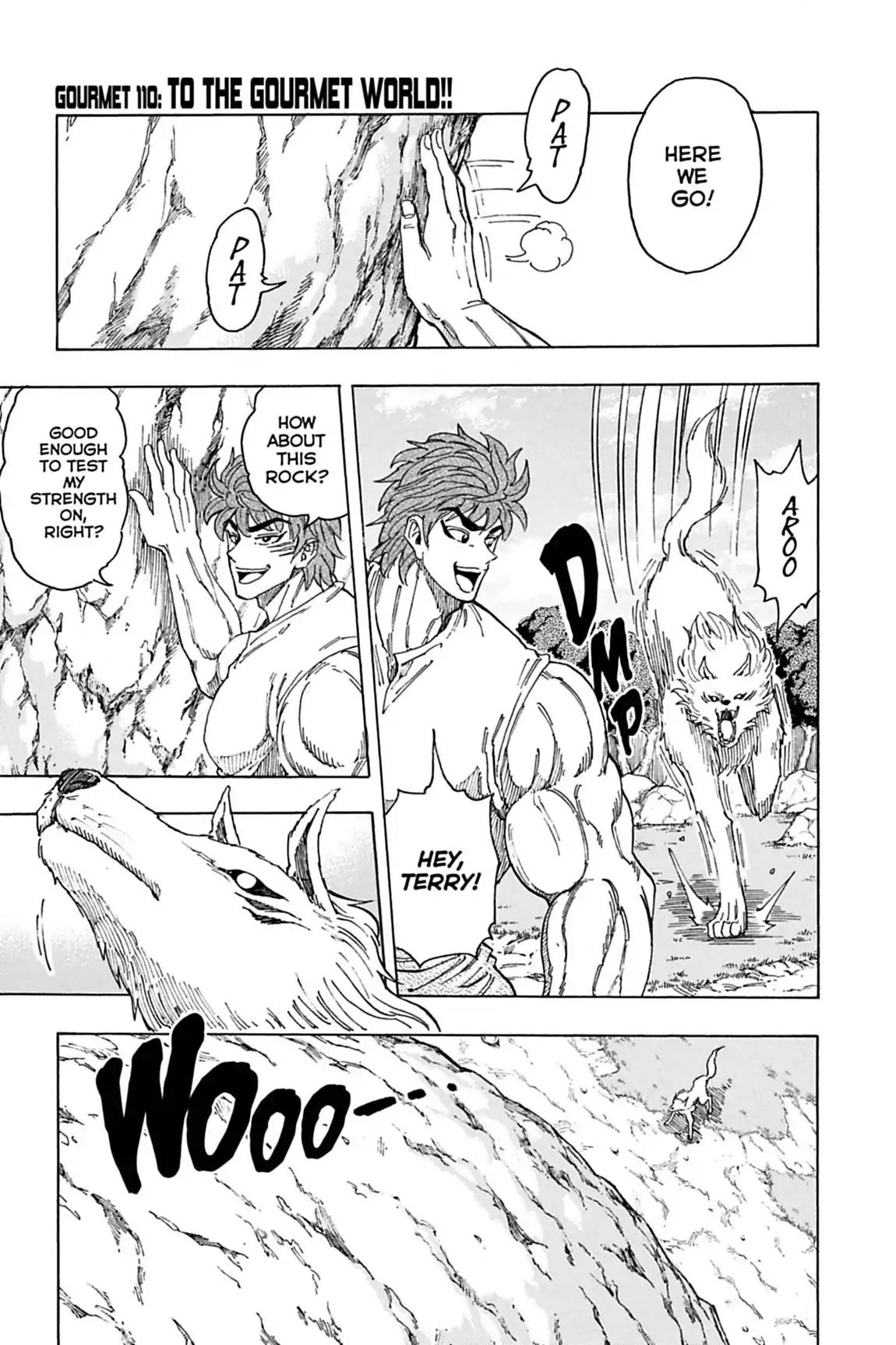 Toriko Chapter 110 page 1 - Chapter 110: Vol.13 Gourmet 110: To the Gourmet World!!
