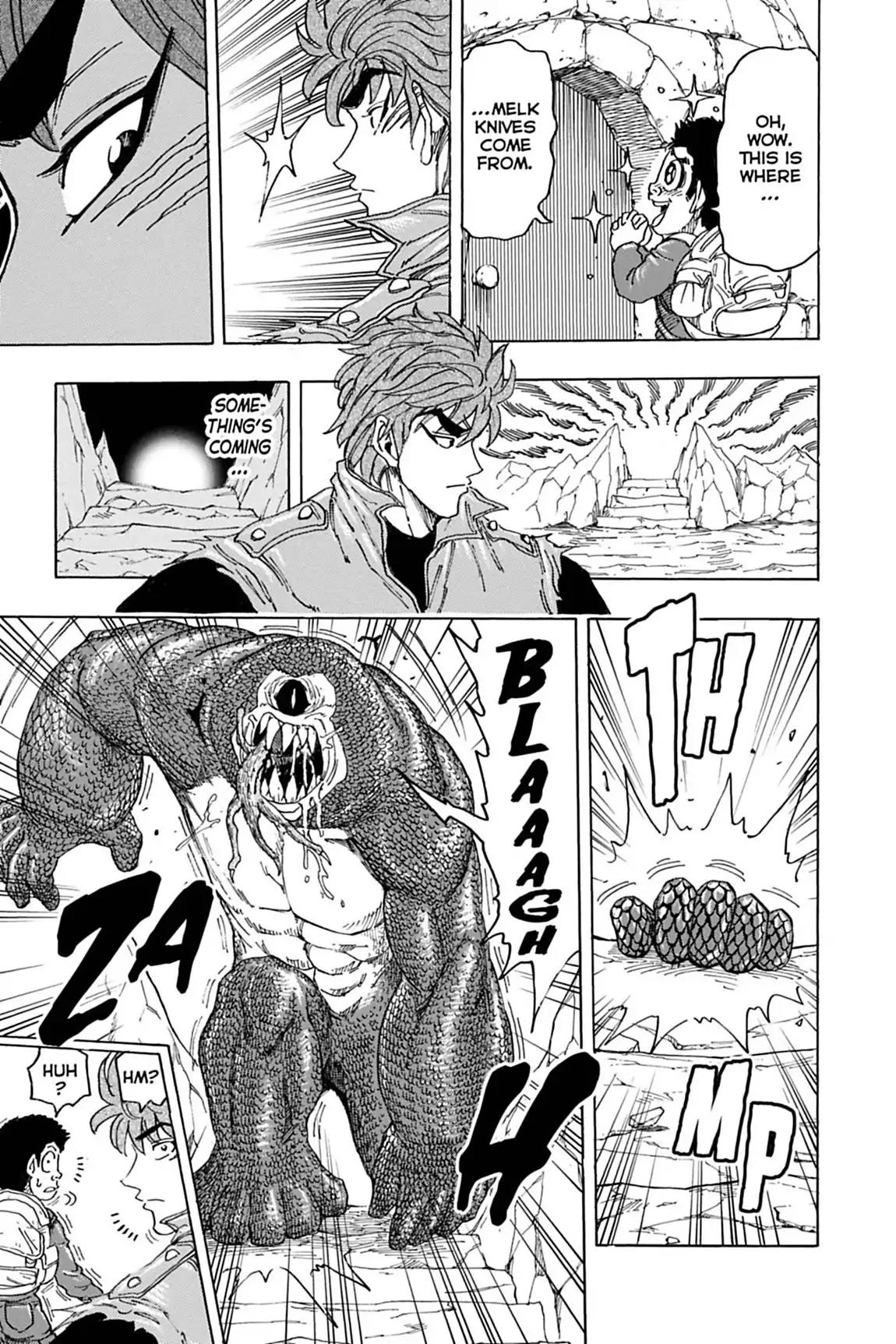 Toriko Chapter 115 page 14 - Chapter 115: Vol.13 Gourmet 115: Scaling Melk Mountain!!