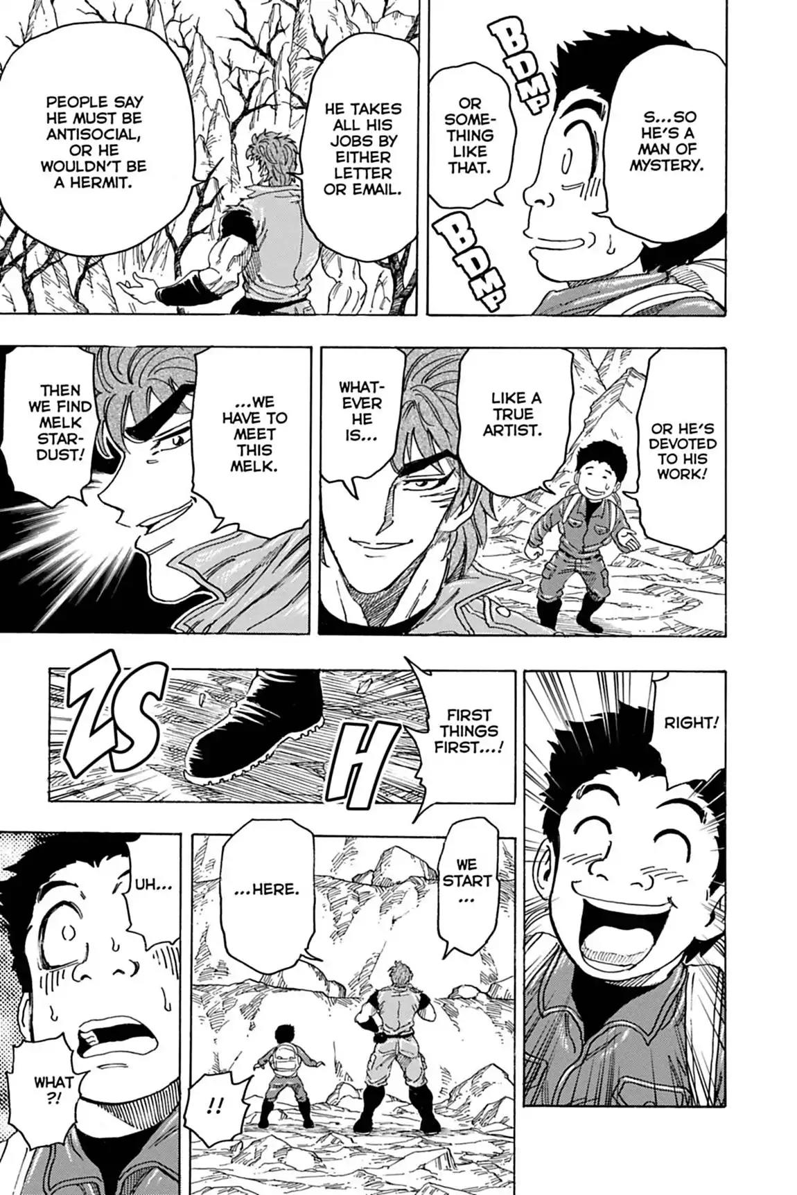 Toriko Chapter 115 page 3 - Chapter 115: Vol.13 Gourmet 115: Scaling Melk Mountain!!