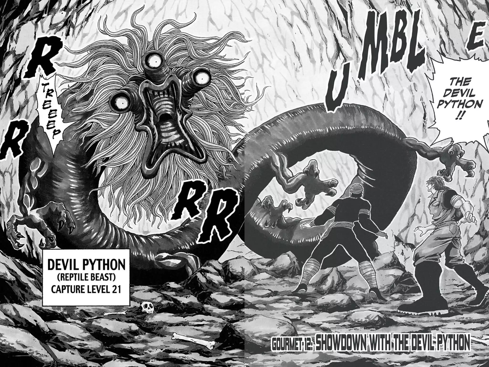 Toriko Chapter 12 page 2 - Chapter 12: Vol.2 Gourmet 12: Showdown with the Devil Python!!