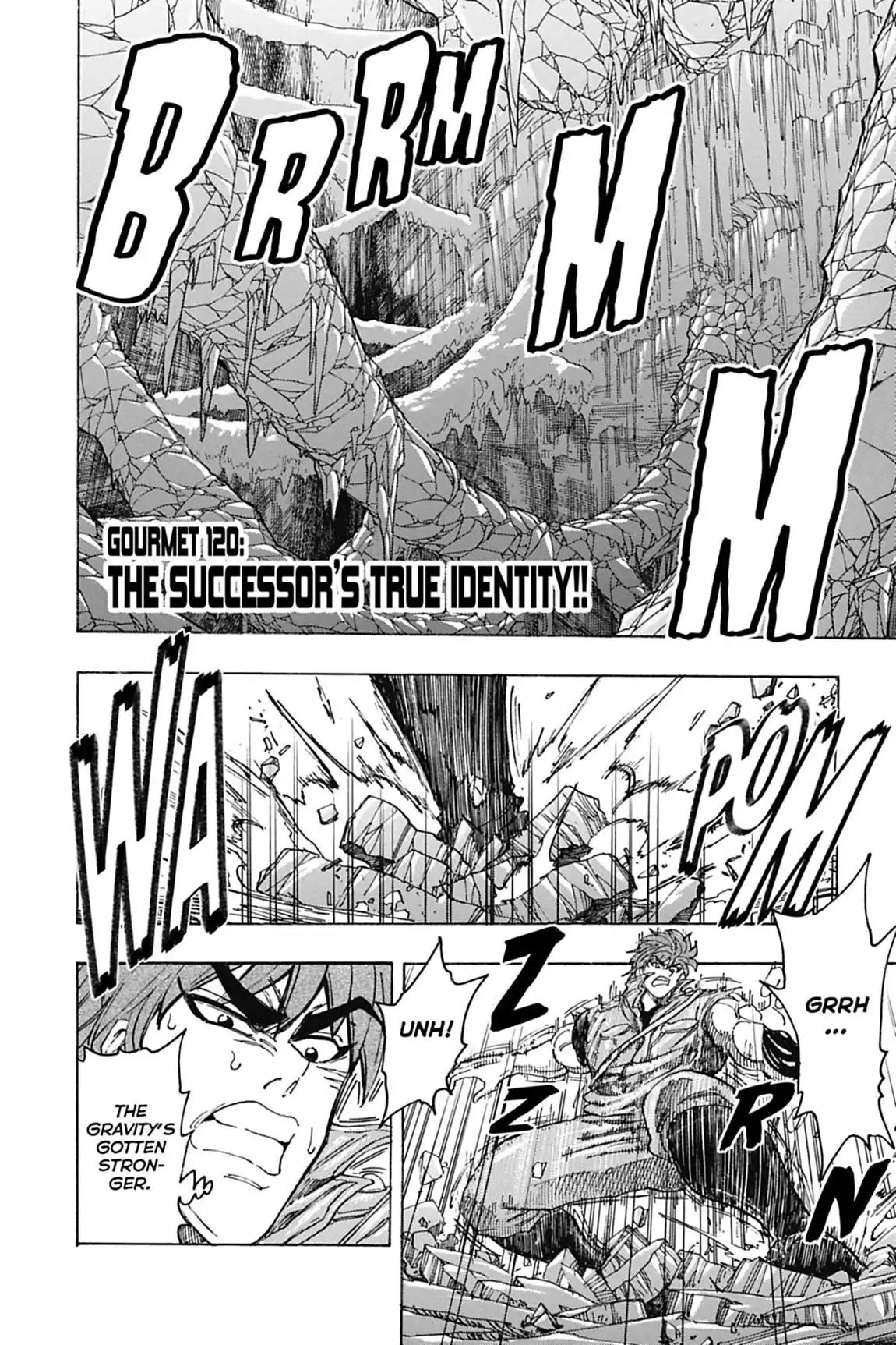 Toriko Chapter 120 page 4 - Chapter 120: Vol.14 Gourmet 120: The Successor's True Identity!!