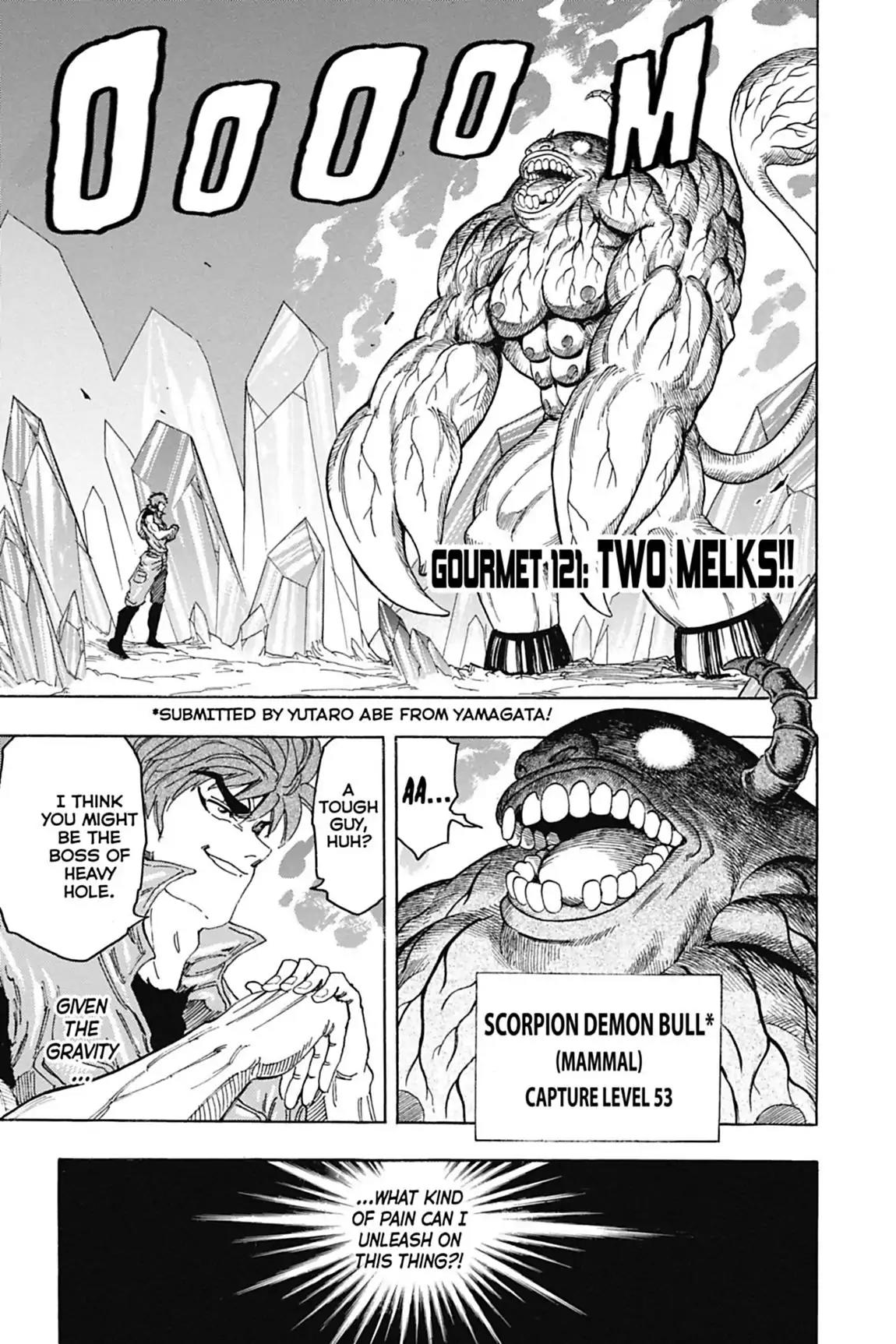 Toriko Chapter 121 page 1 - Chapter 121: Vol.14 Gourmet 121: Two Melks!!