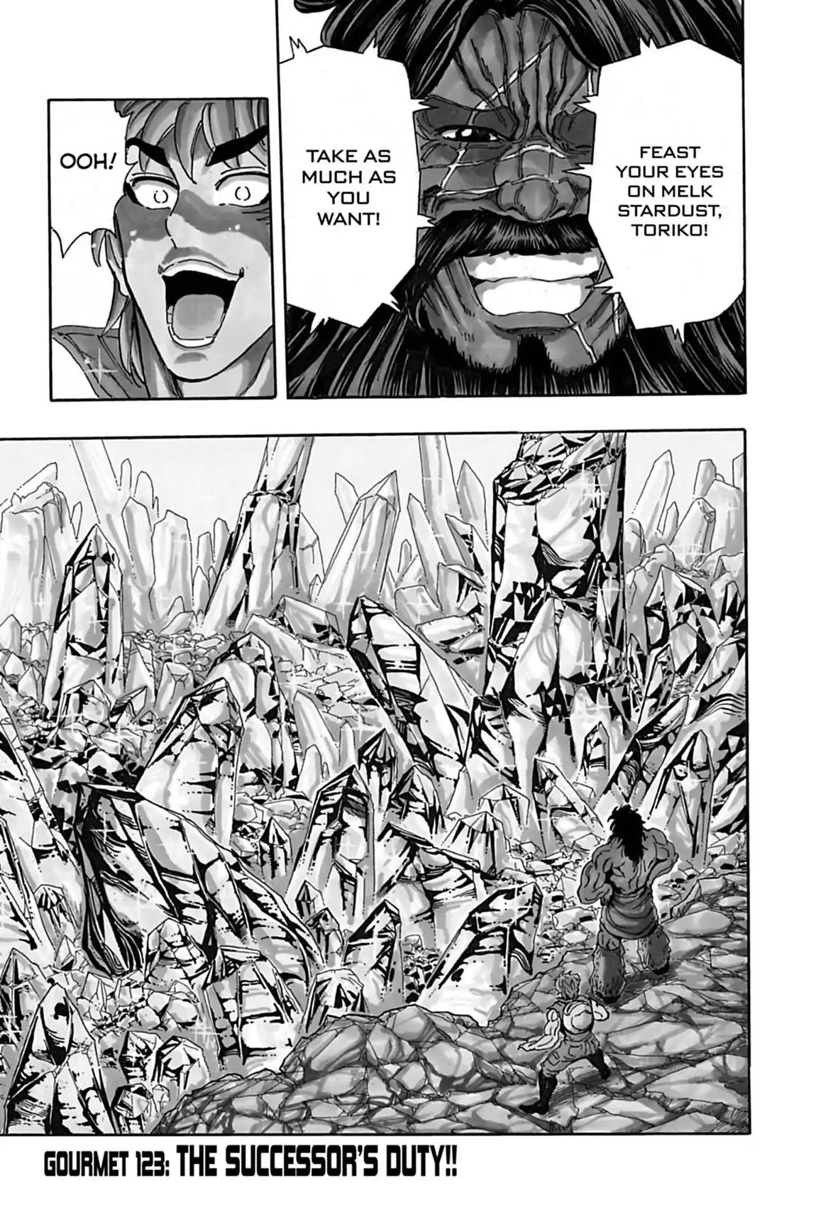 Toriko Chapter 123 page 1 - Chapter 123: Vol.14 Gourmet 123: The Successor's Duty!!