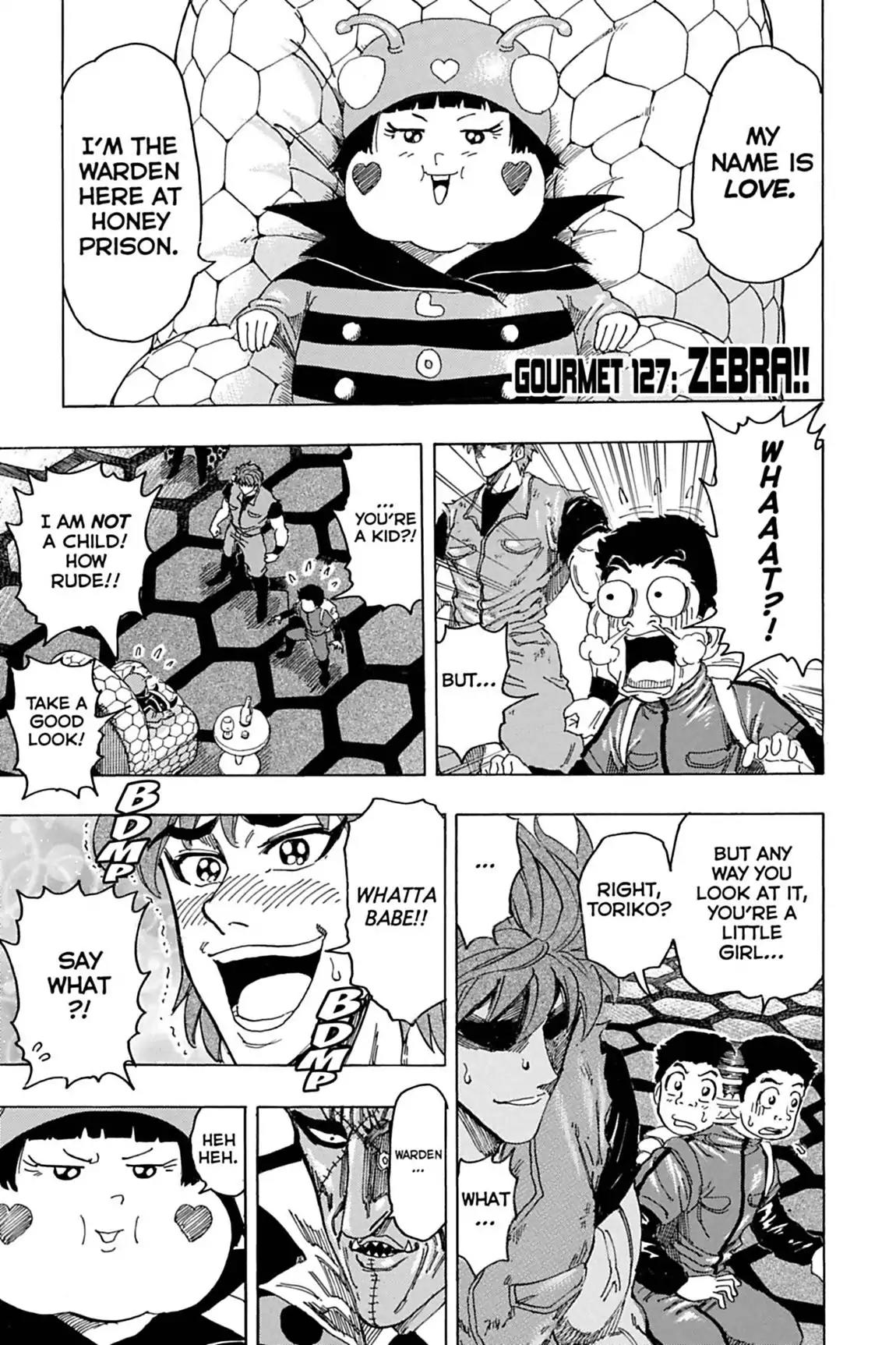 Toriko Chapter 127 page 1 - Chapter 127: Vol.15 Gourmet 127: Zebra!!