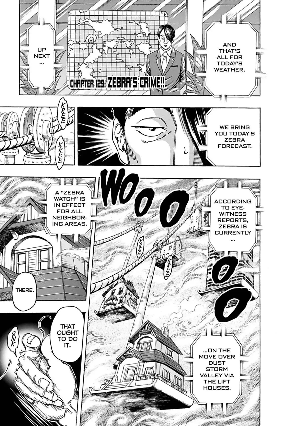 Toriko Chapter 129 page 1 - Chapter 129: Vol.15 Gourmet 129: Zebra's Crime!!