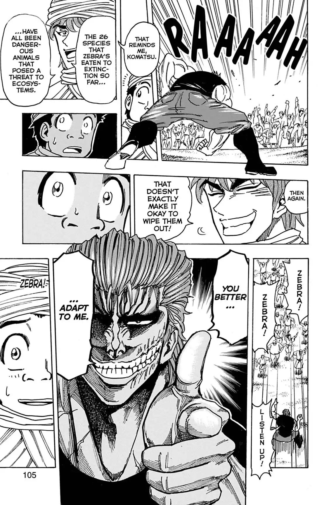 Toriko Chapter 129 page 16 - Chapter 129: Vol.15 Gourmet 129: Zebra's Crime!!