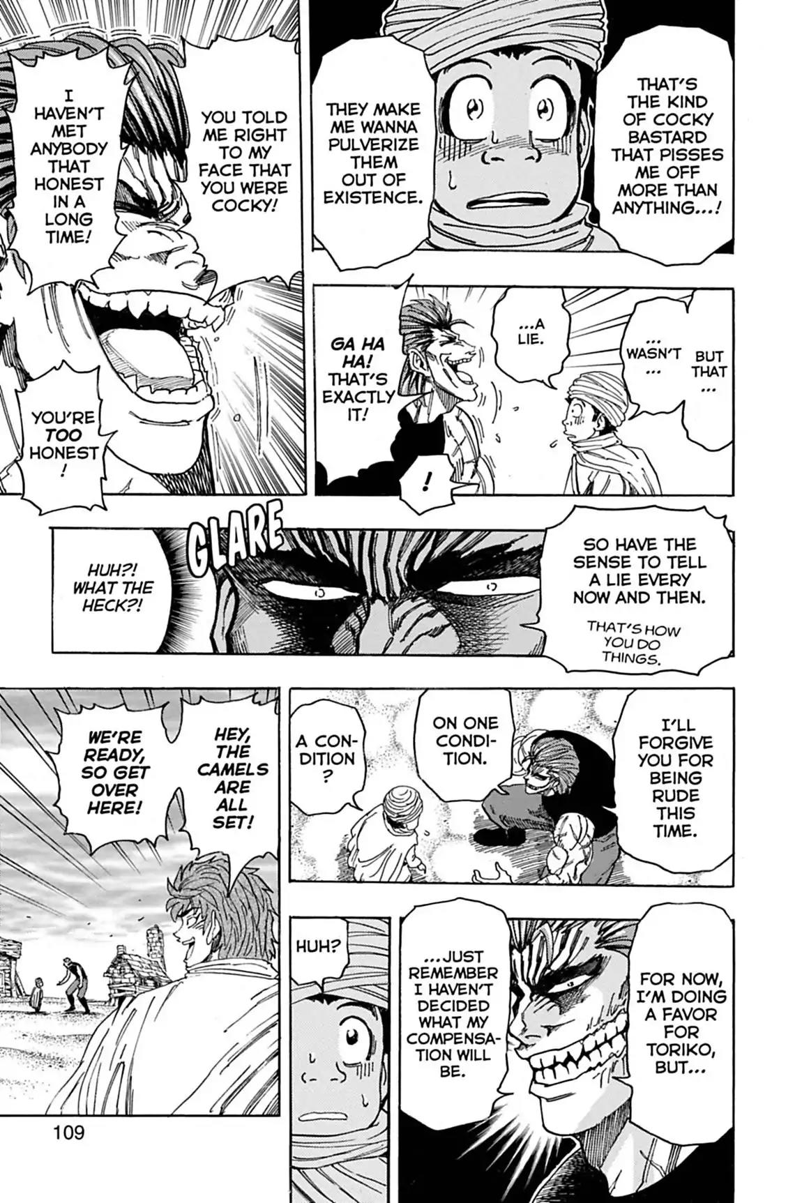 Toriko Chapter 130 page 3 - Chapter 130: Vol.15 Gourmet 130: World of Sand!!