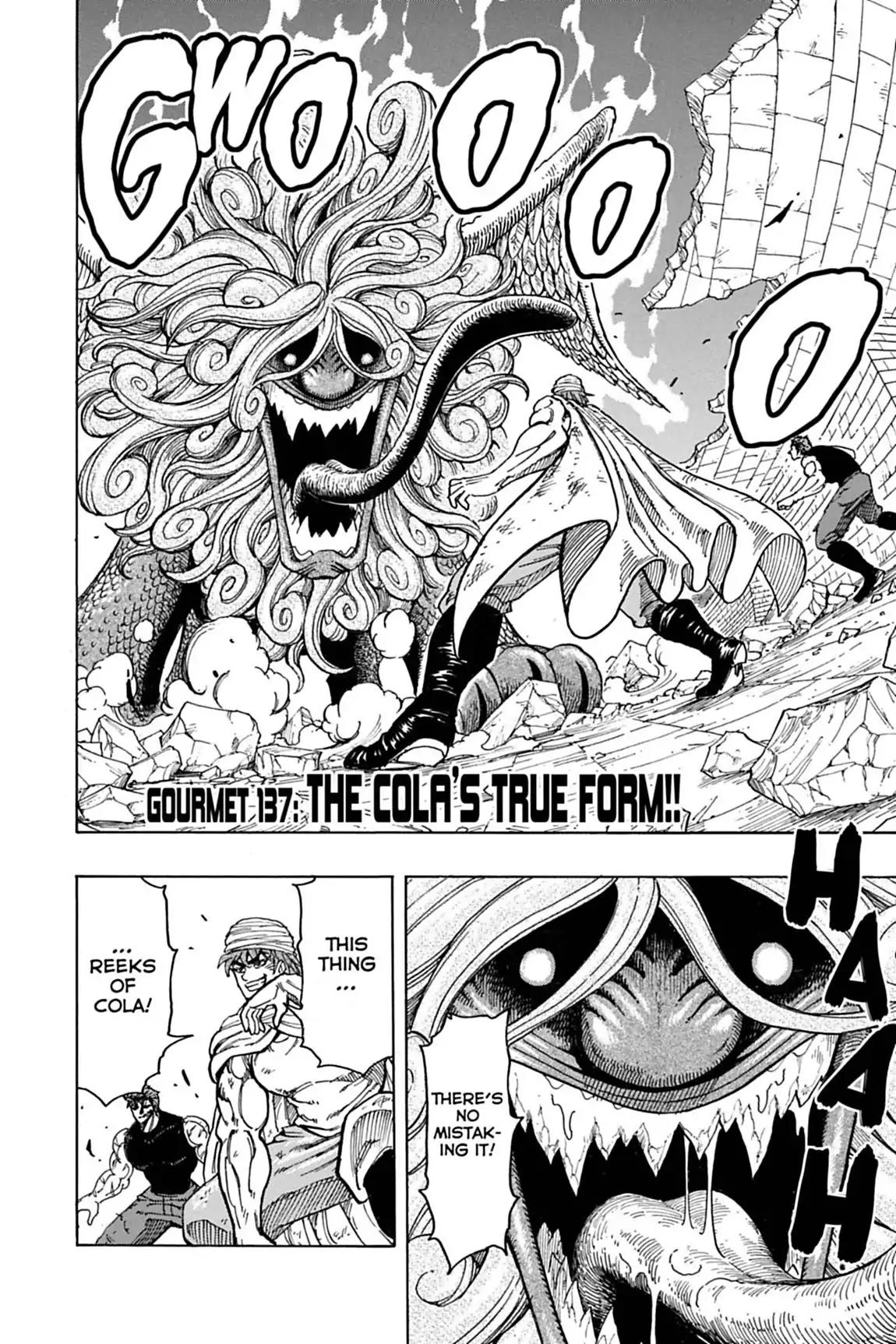 Toriko Chapter 137 page 2 - Chapter 137: Vol.16 Gourmet 137: The Cola's True Form!!