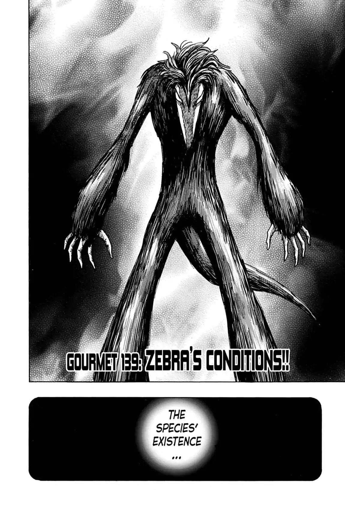 Toriko Chapter 139 page 6 - Chapter 139: Vol.16 Gourmet 139: Zebra's Conditions!!