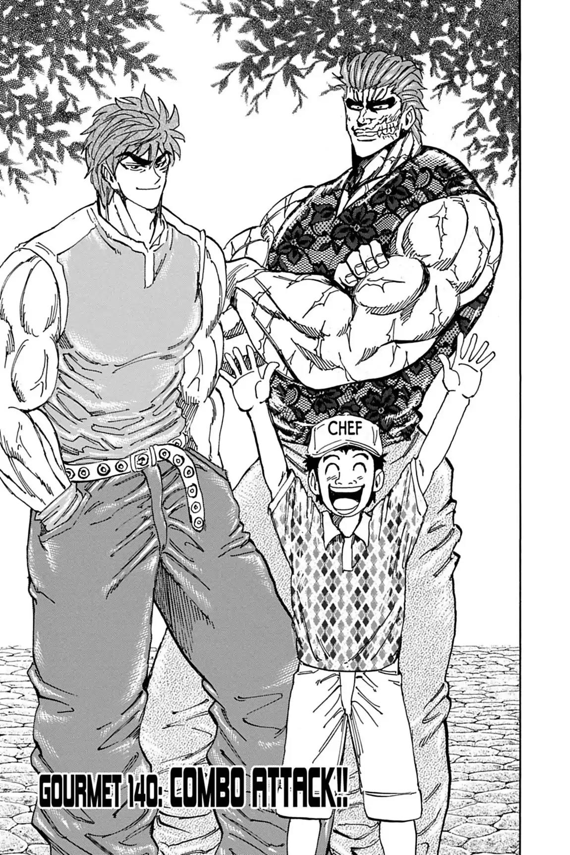 Toriko Chapter 140 page 1 - Chapter 140: Vol.16 Gourmet 140: Combo Attack!!