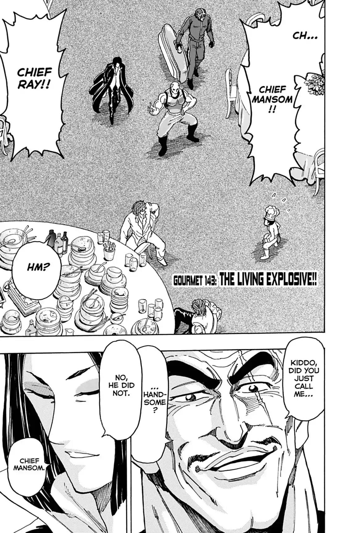 Toriko Chapter 143 page 1 - Chapter 143: Vol.16 Gourmet 143: The Living Explosive!!