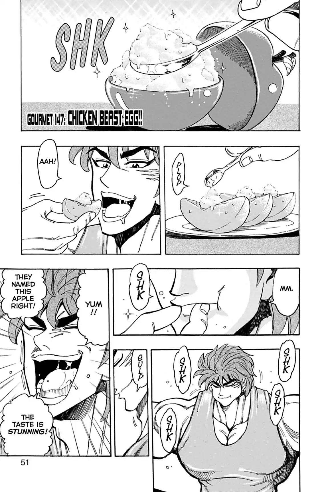 Toriko Chapter 147 page 1 - Chapter 147: Vol.17 Gourmet 147: Chicken Beast Egg!!