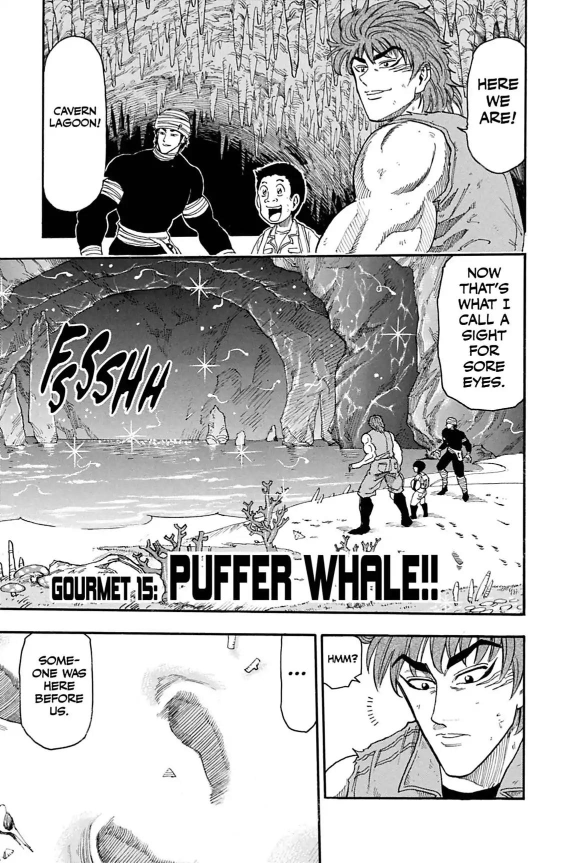 Toriko Chapter 15 page 1 - Chapter 15: Vol.2 Gourmet 15: Puffer Whale!!