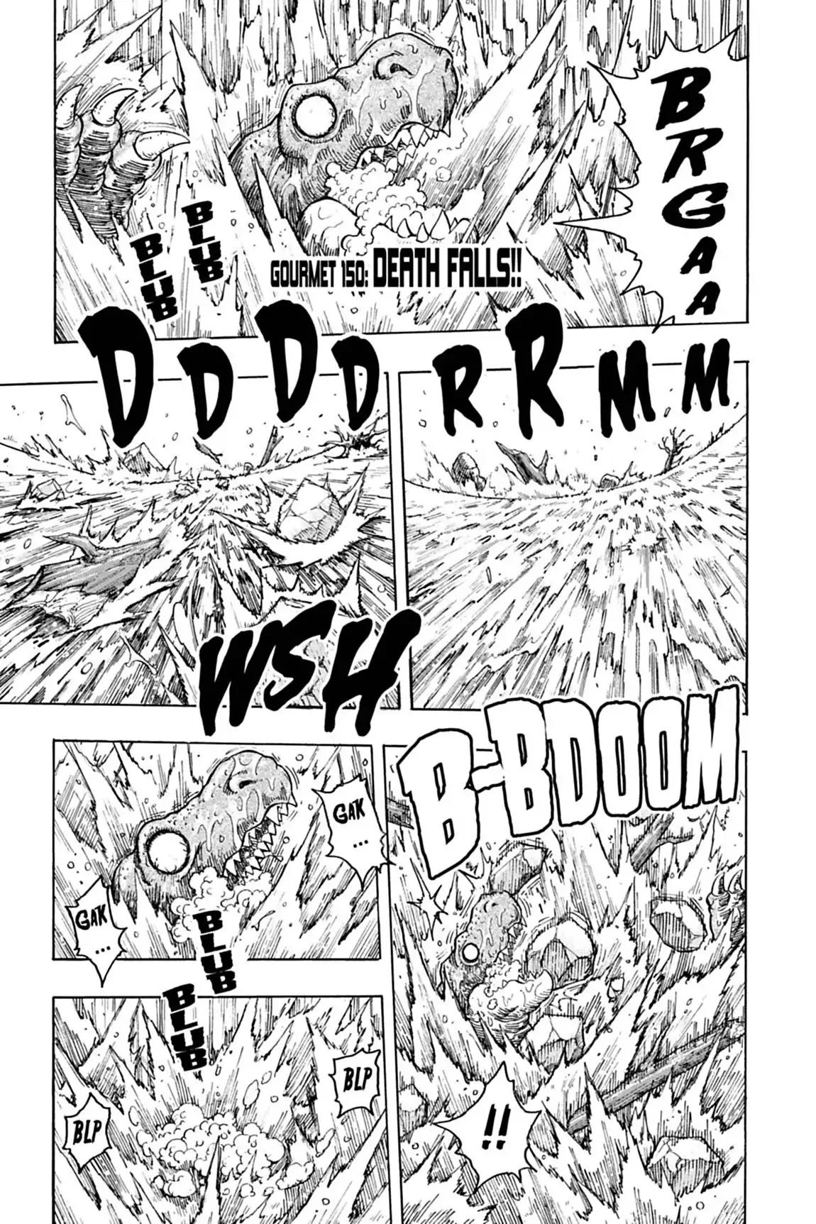 Toriko Chapter 150 page 1 - Chapter 150: Vol.17 Gourmet 150: Death Falls!!