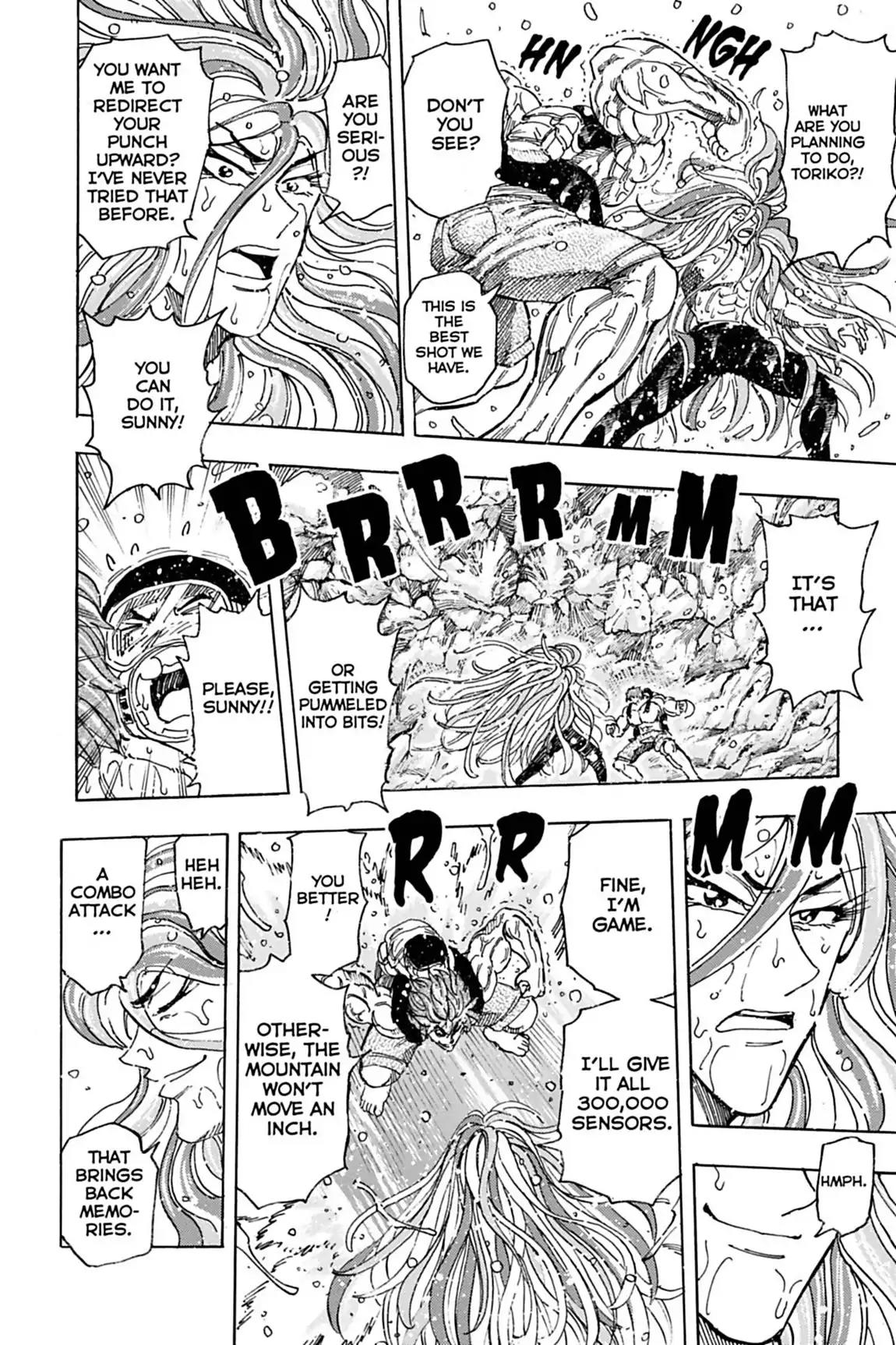 Toriko Chapter 153 page 12 - Chapter 153: Vol.17 Gourmet 153: Twin Spiked Punch!!