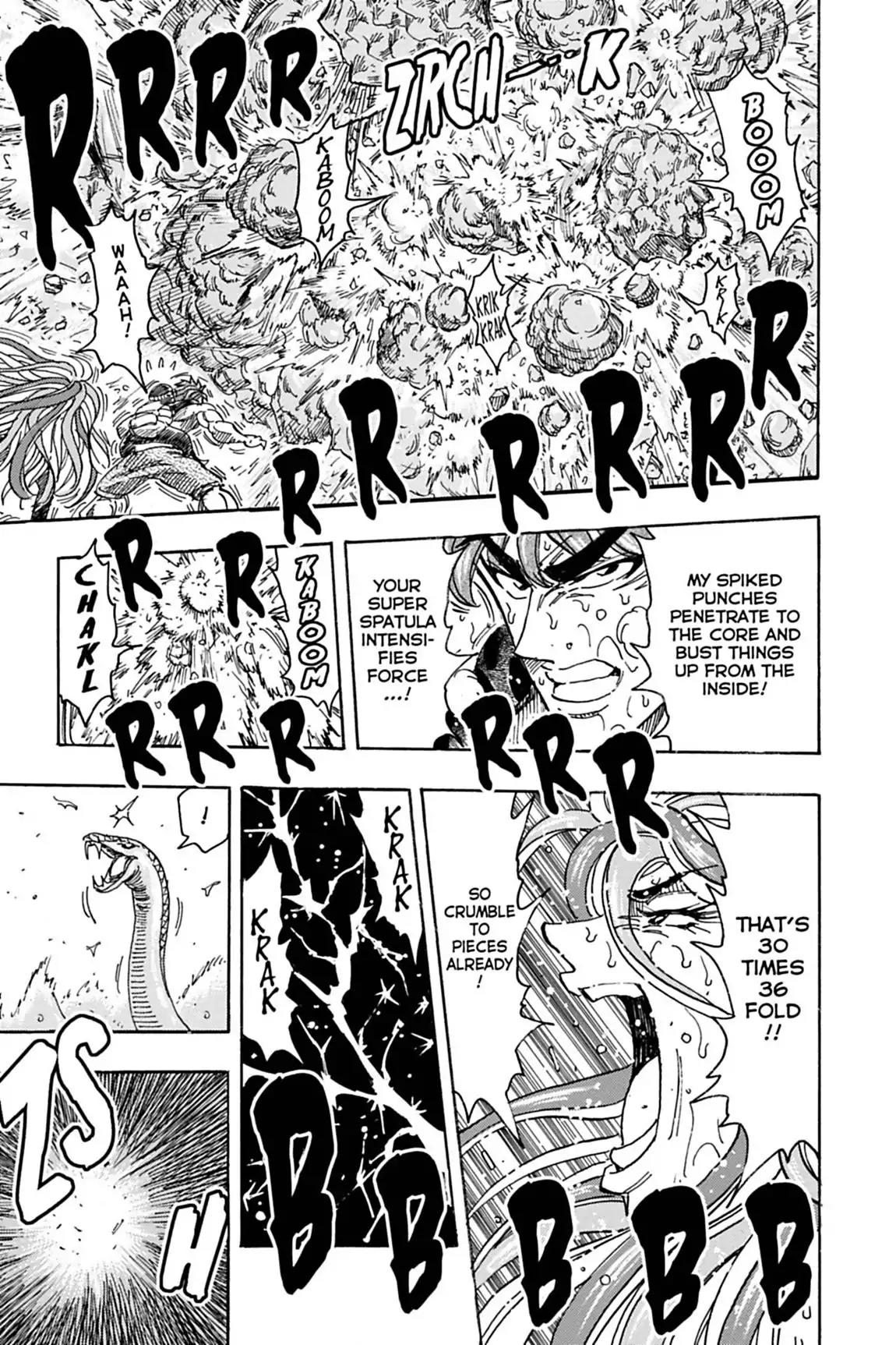 Toriko Chapter 153 page 15 - Chapter 153: Vol.17 Gourmet 153: Twin Spiked Punch!!