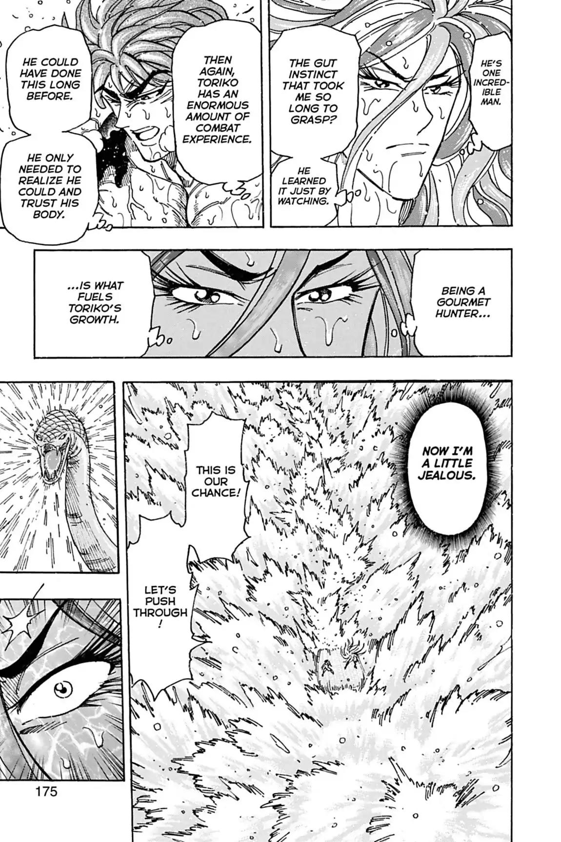 Toriko Chapter 153 page 5 - Chapter 153: Vol.17 Gourmet 153: Twin Spiked Punch!!