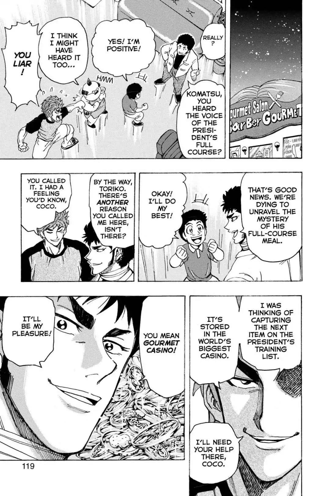 Toriko Chapter 159 page 19 - Chapter 159: Vol.18 Gourmet 159: Voice of the Full-Course Meal!!