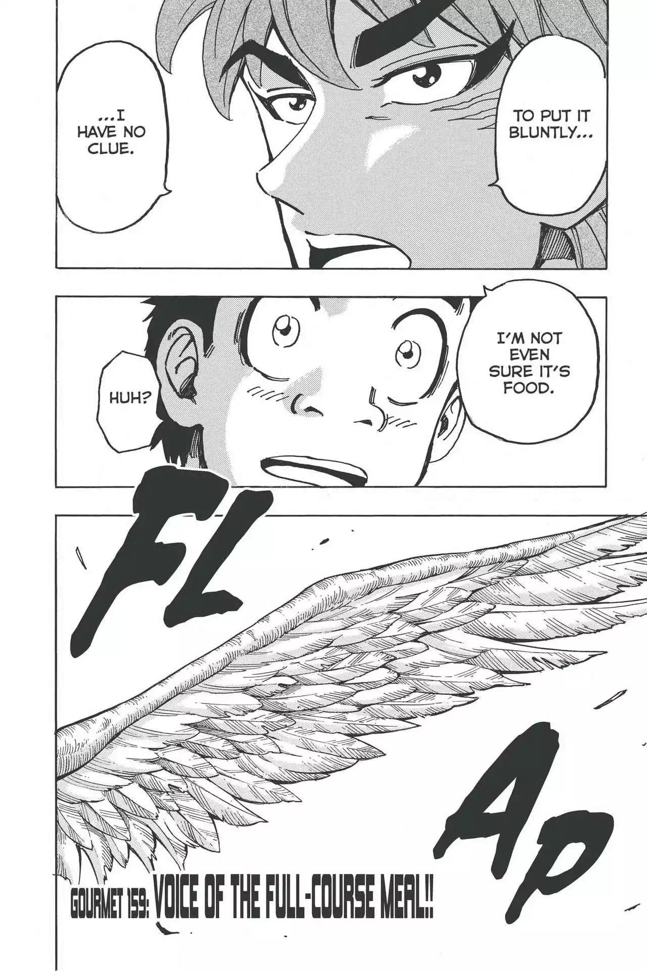 Toriko Chapter 159 page 2 - Chapter 159: Vol.18 Gourmet 159: Voice of the Full-Course Meal!!