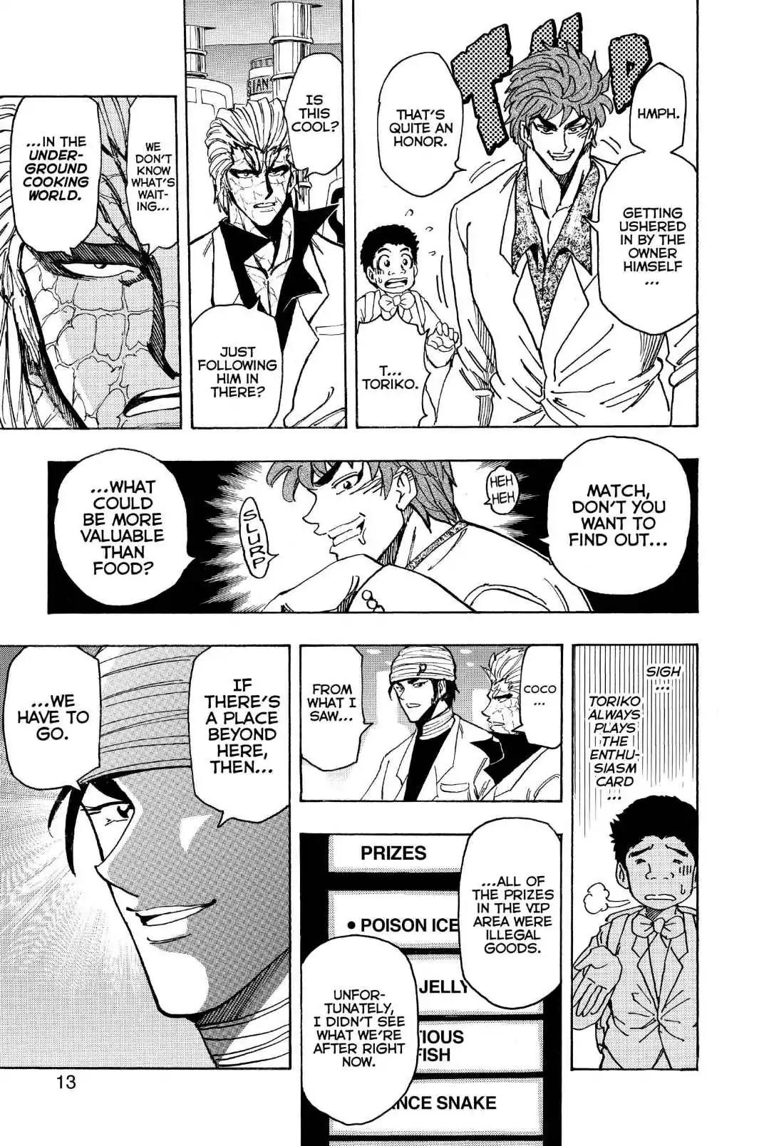 Toriko Chapter 163 page 12 - Chapter 163: Vol.19 Gourmet 163: Underground Cooking World Secrets!!