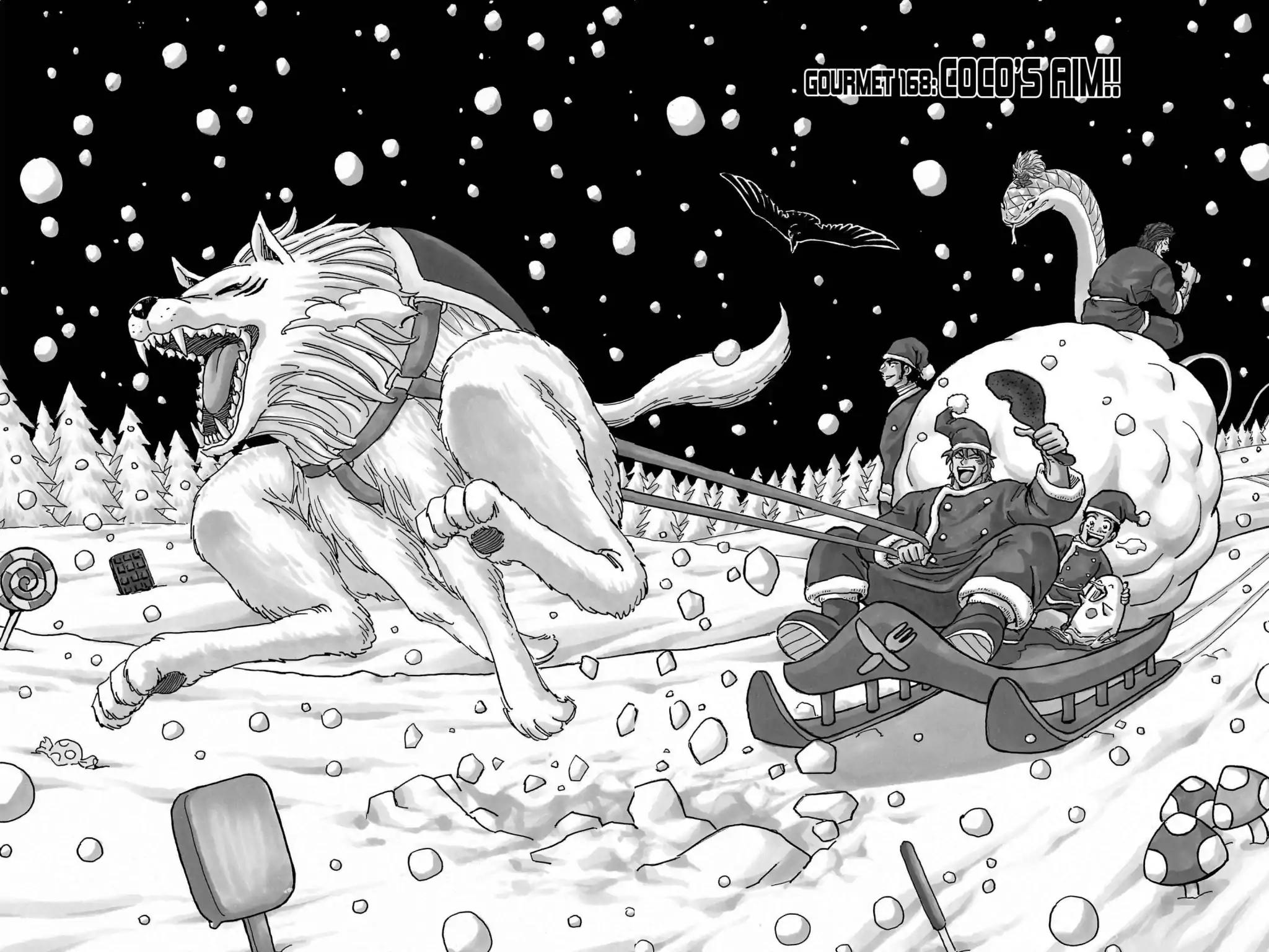 Toriko Chapter 168 page 1 - Chapter 168: Vol.19 Gourmet 168: Coco's Aim!!