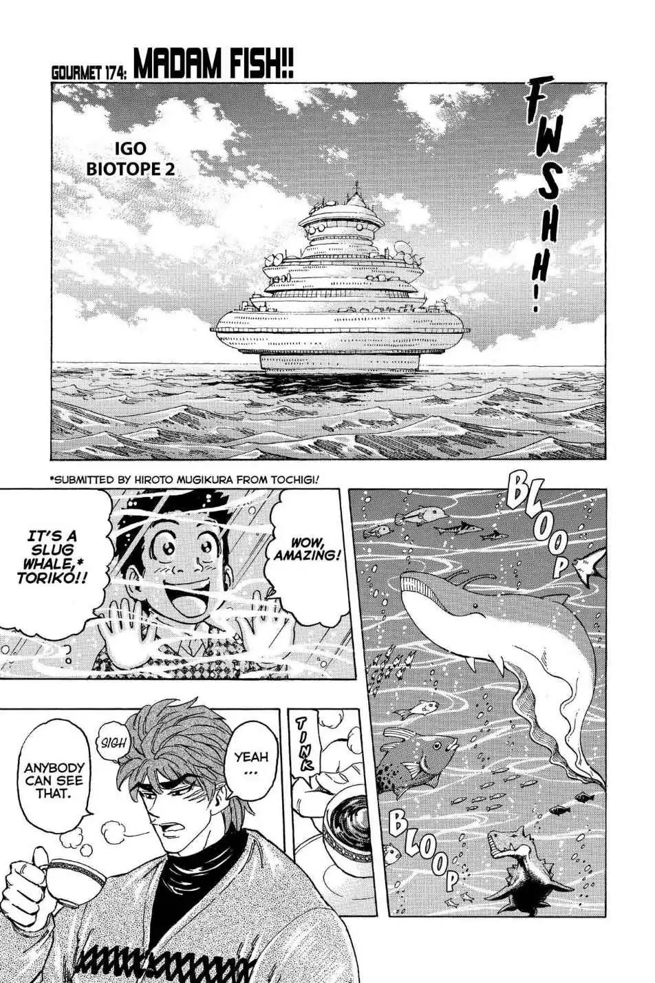 Toriko Chapter 174 page 1 - Chapter 174: Vol.20 Gourmet 174: Madam Fish!!