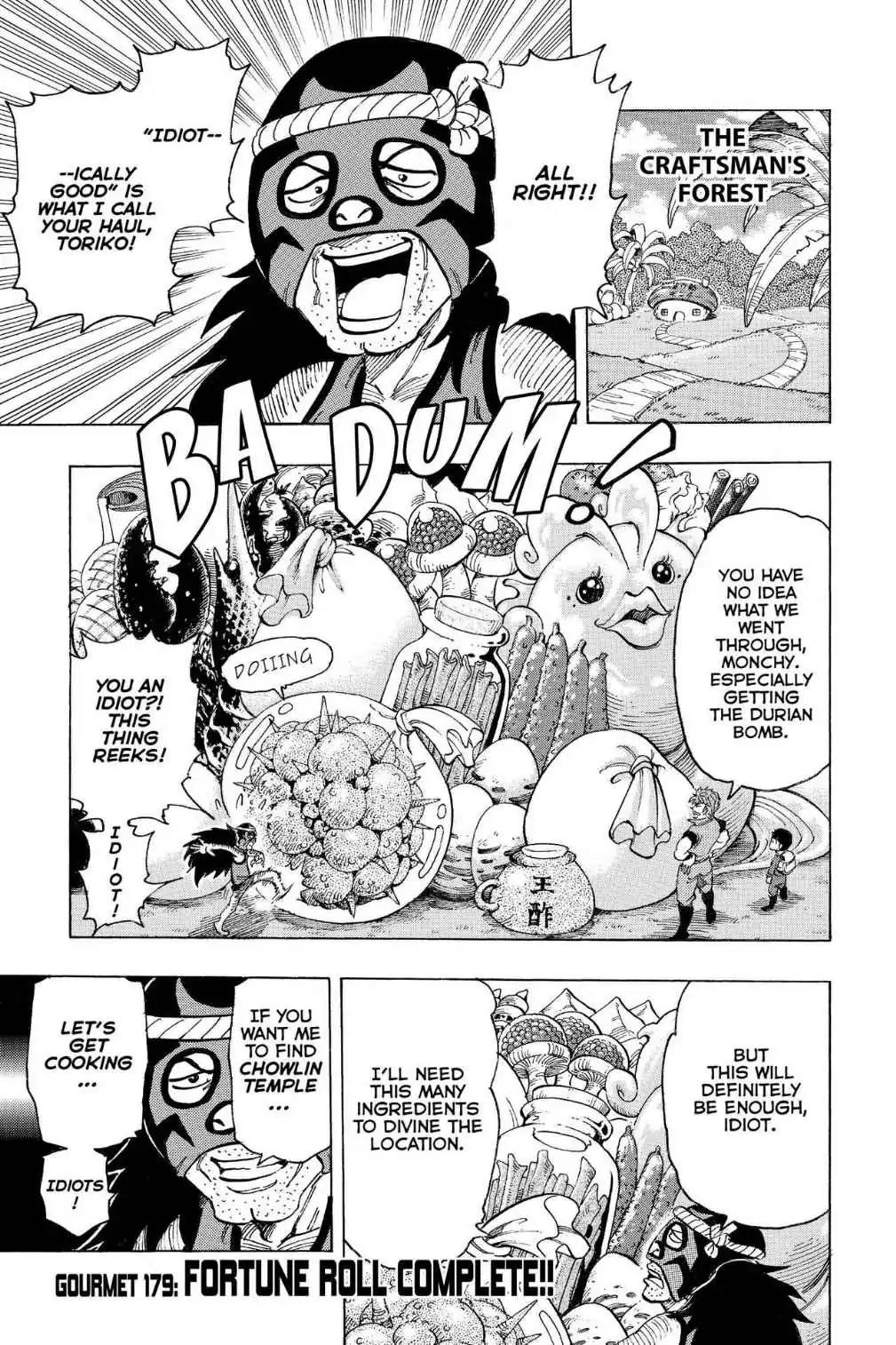 Toriko Chapter 179 page 1 - Chapter 179: Vol.20 Gourmet 179: Fortune Roll Complete!!