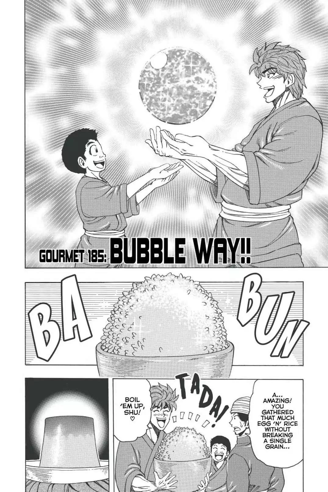 Toriko Chapter 185 page 2 - Chapter 185: Vol.21 Gourmet 185: Bubble Way!!