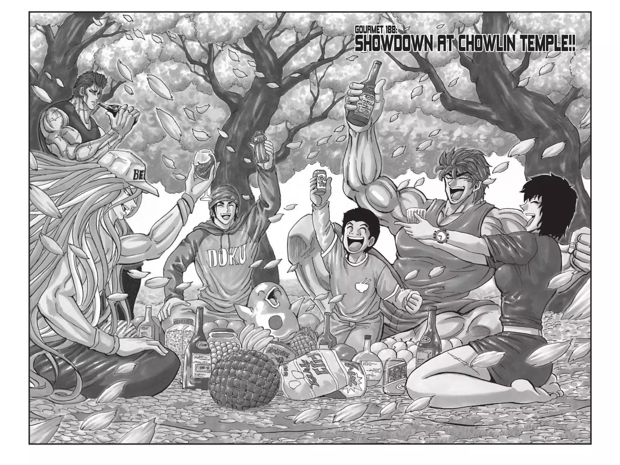 Toriko Chapter 188 page 1 - Chapter 188: Vol.21 Gourmet 188: Showdown at Chowlin Temple!!