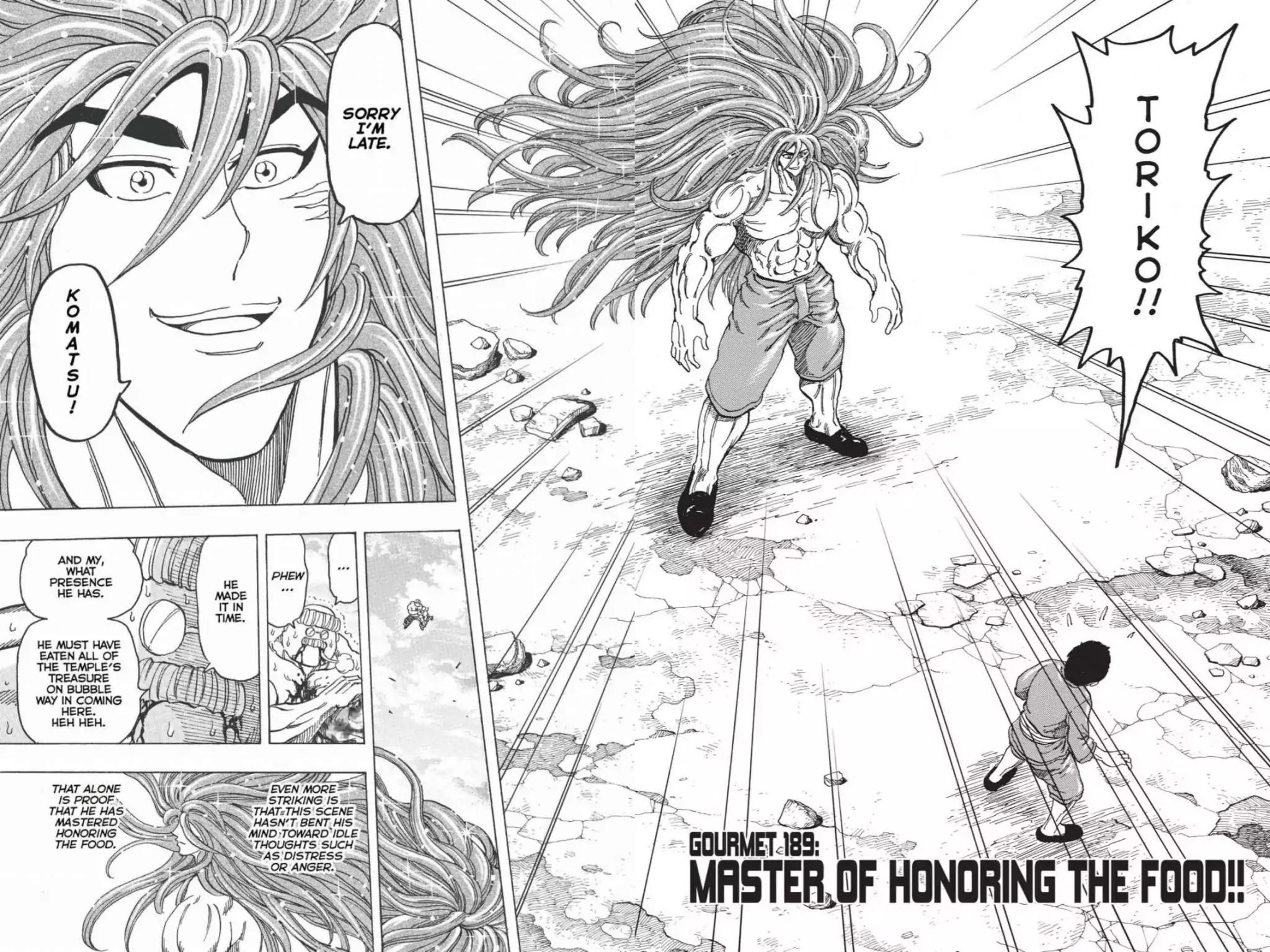 Toriko Chapter 189 page 2 - Chapter 189: Vol.21 Gourmet 189: Master of Hornoring the Food!!