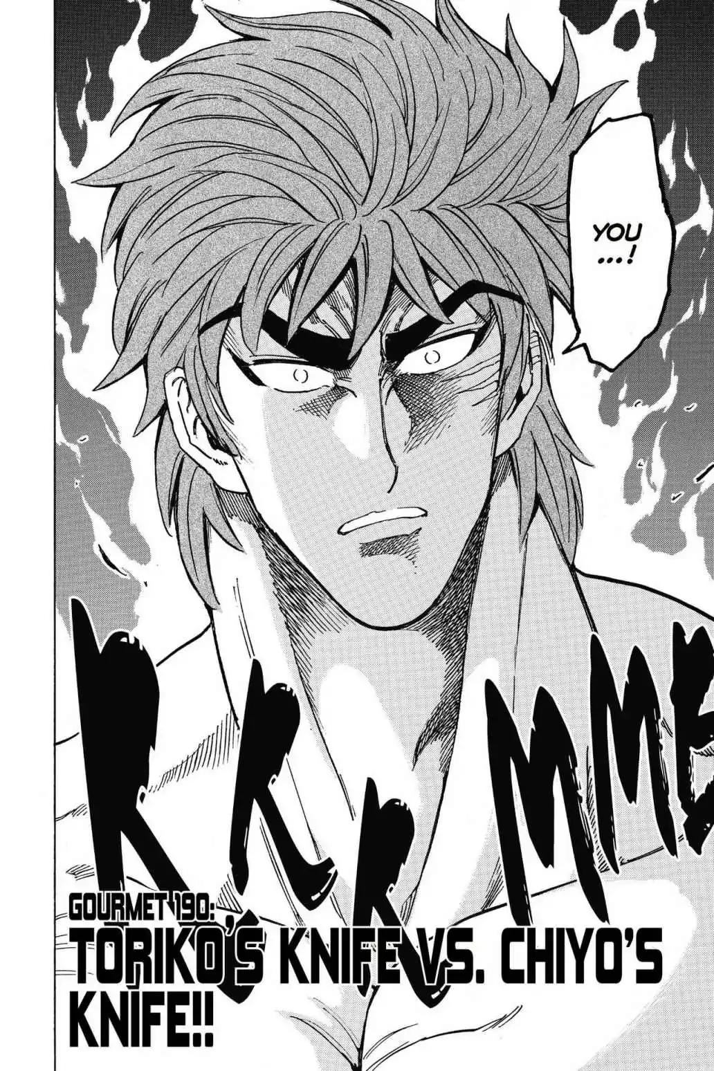 Toriko Chapter 190 page 10 - Chapter 190: Vol.22 Gourmet 190: Toriko's Knife vs. Chiyo's Knife!!