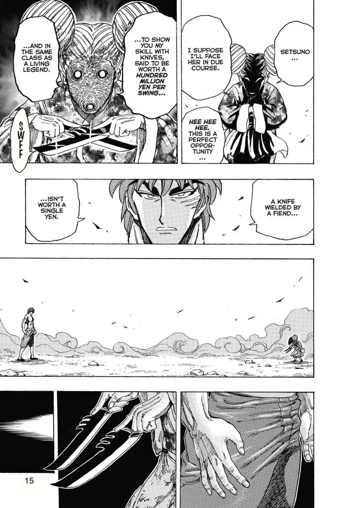 Toriko Chapter 190 page 15 - Chapter 190: Vol.22 Gourmet 190: Toriko's Knife vs. Chiyo's Knife!!