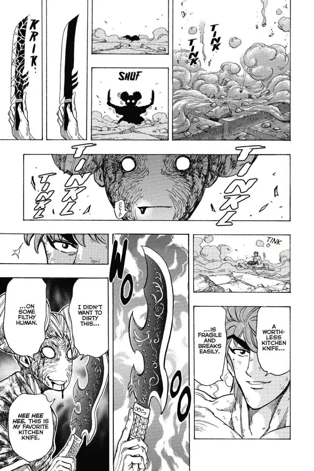 Toriko Chapter 190 page 23 - Chapter 190: Vol.22 Gourmet 190: Toriko's Knife vs. Chiyo's Knife!!