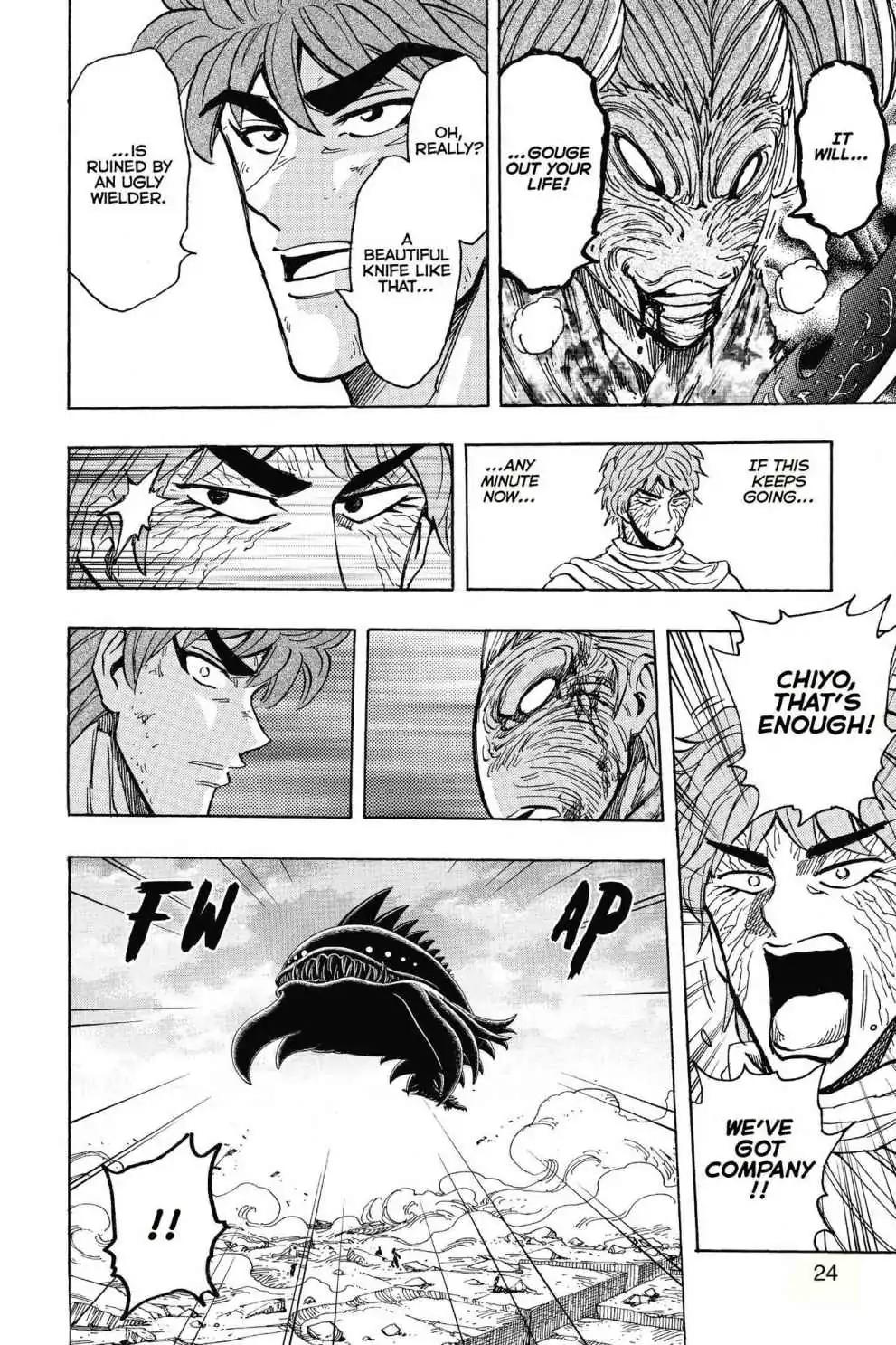 Toriko Chapter 190 page 24 - Chapter 190: Vol.22 Gourmet 190: Toriko's Knife vs. Chiyo's Knife!!