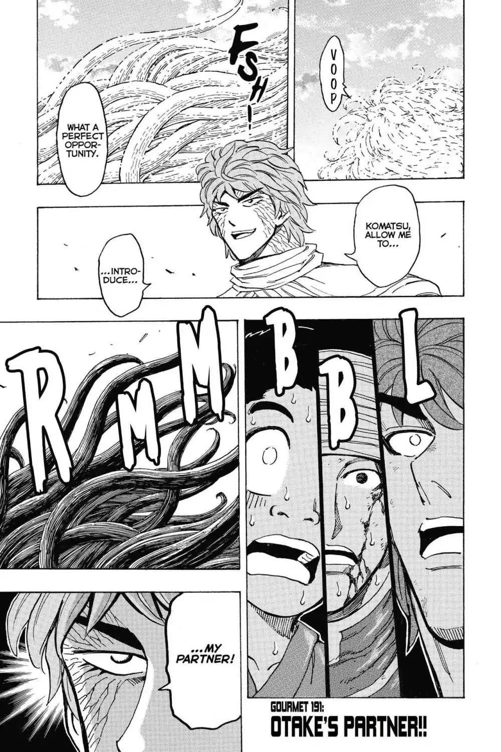 Toriko Chapter 191 page 1 - Chapter 191: Vol.22 Gourmet 191: Otake's Partner!!