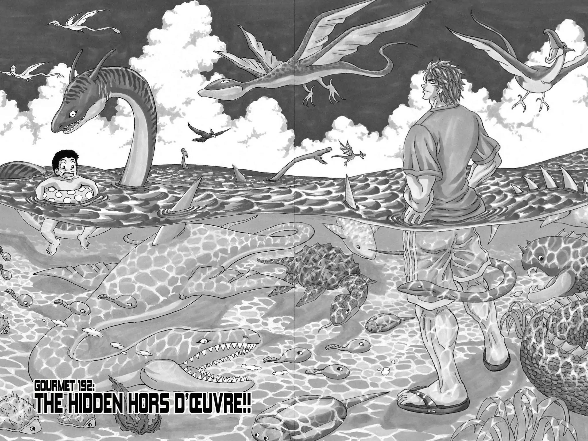 Toriko Chapter 192 page 1 - Chapter 192: Vol.22 Gourmet 192: The Hidden Hors d'Oeuvre!!