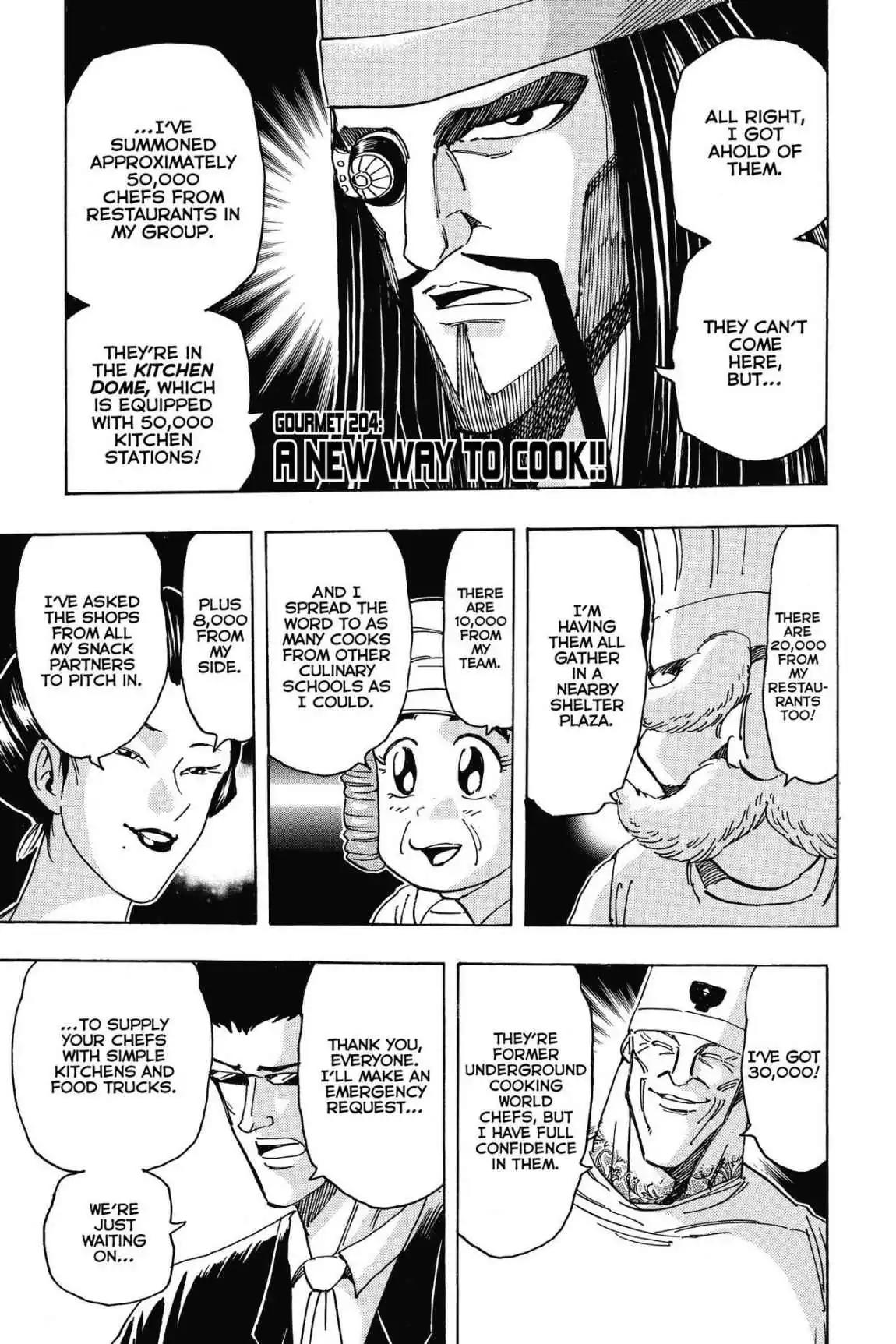 Toriko Chapter 204 page 1 - Chapter 204: Vol.23 Gourmet 204: A New Way to Cook!!