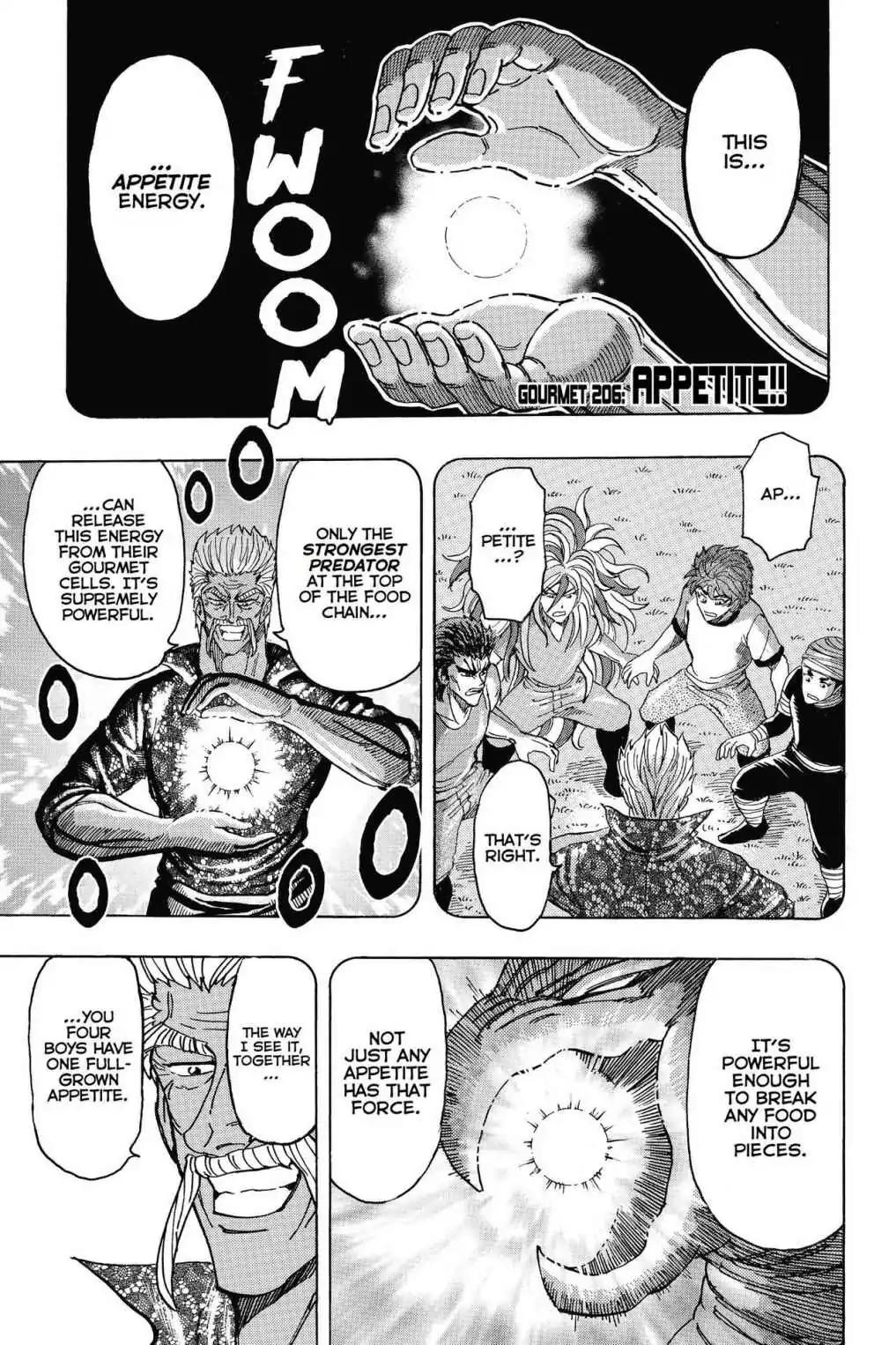 Toriko Chapter 206 page 1 - Chapter 206: Vol.23 Gourmet 206: Appetite!!