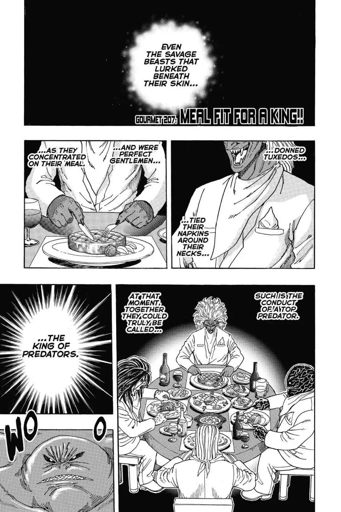 Toriko Chapter 207 page 1 - Chapter 207: Vol.23 Gourmet 207: Meal Fit for a King!!
