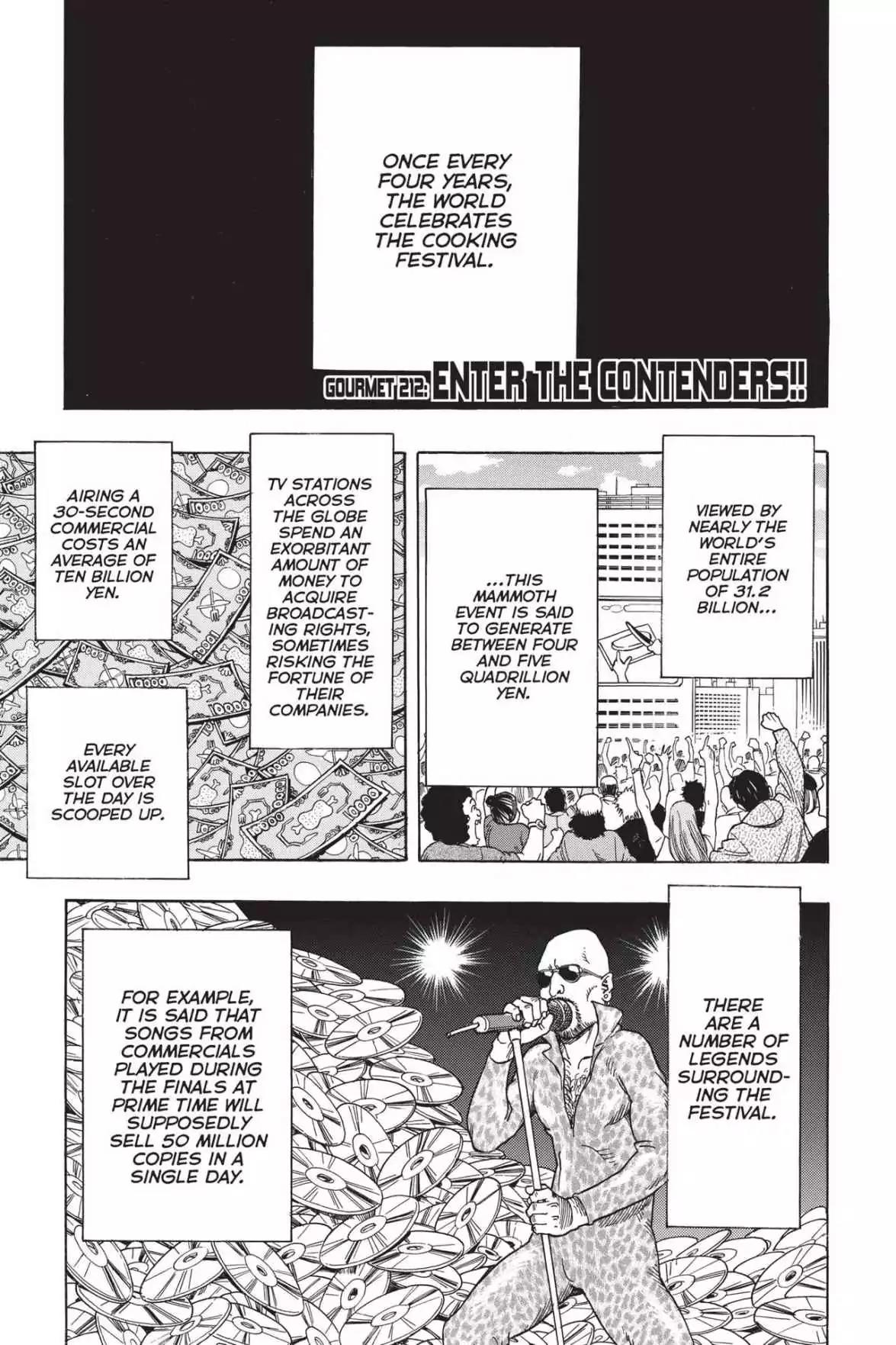 Toriko Chapter 212 page 1 - Chapter 212: Vol.24 Gourmet 212: Enter the Contenders!!
