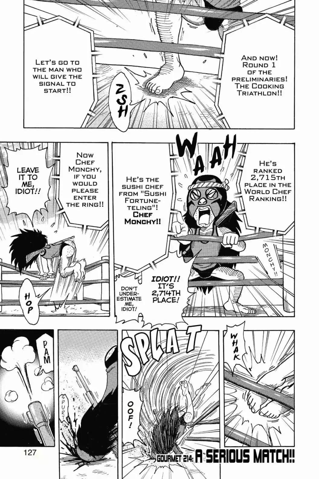 Toriko Chapter 214 page 1 - Chapter 214: Vol.24 Gourmet 214: A Serious Match!!