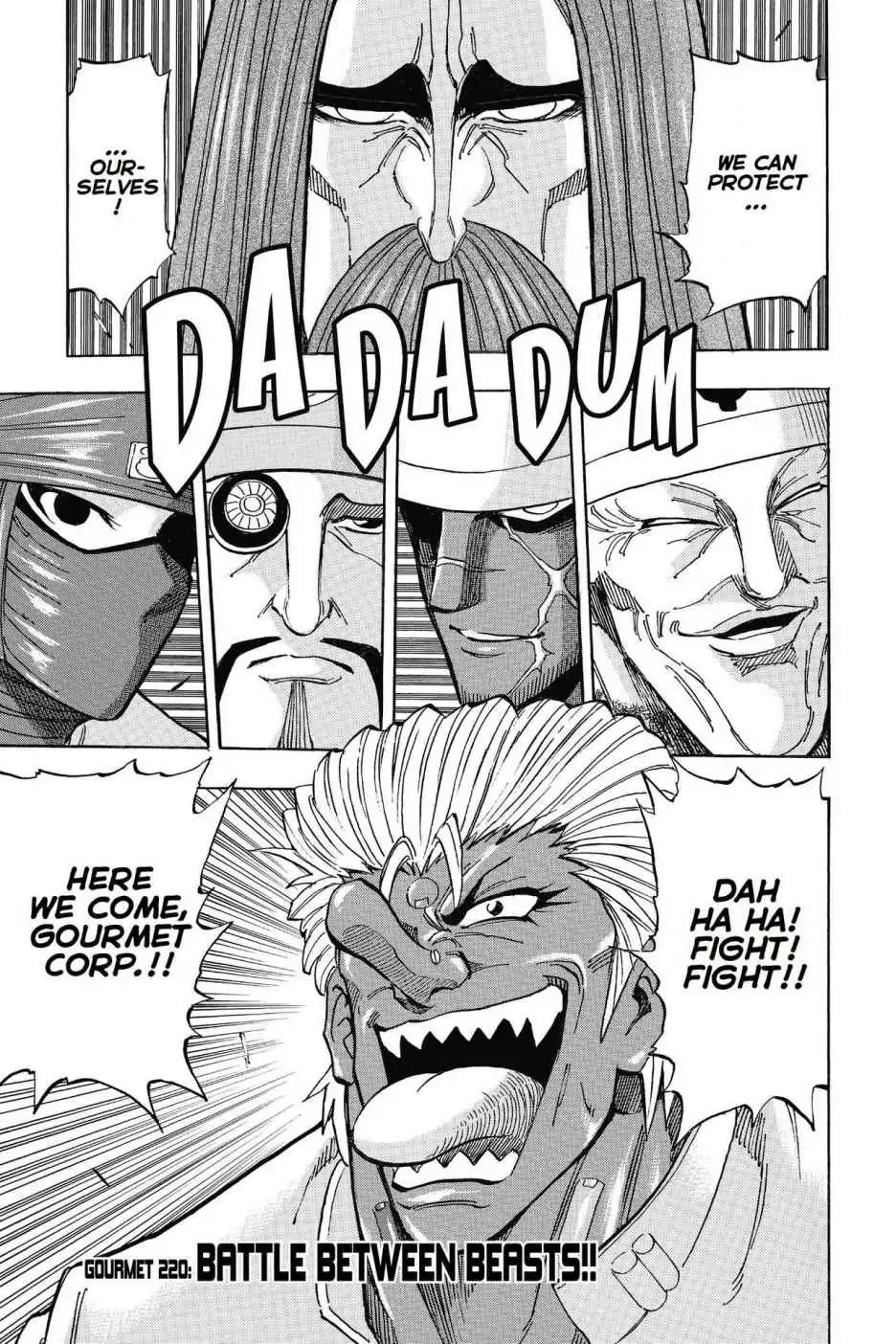 Toriko Chapter 220 page 1 - Chapter 220: Vol.25 Gourmet 220: Battle Between Beasts!!