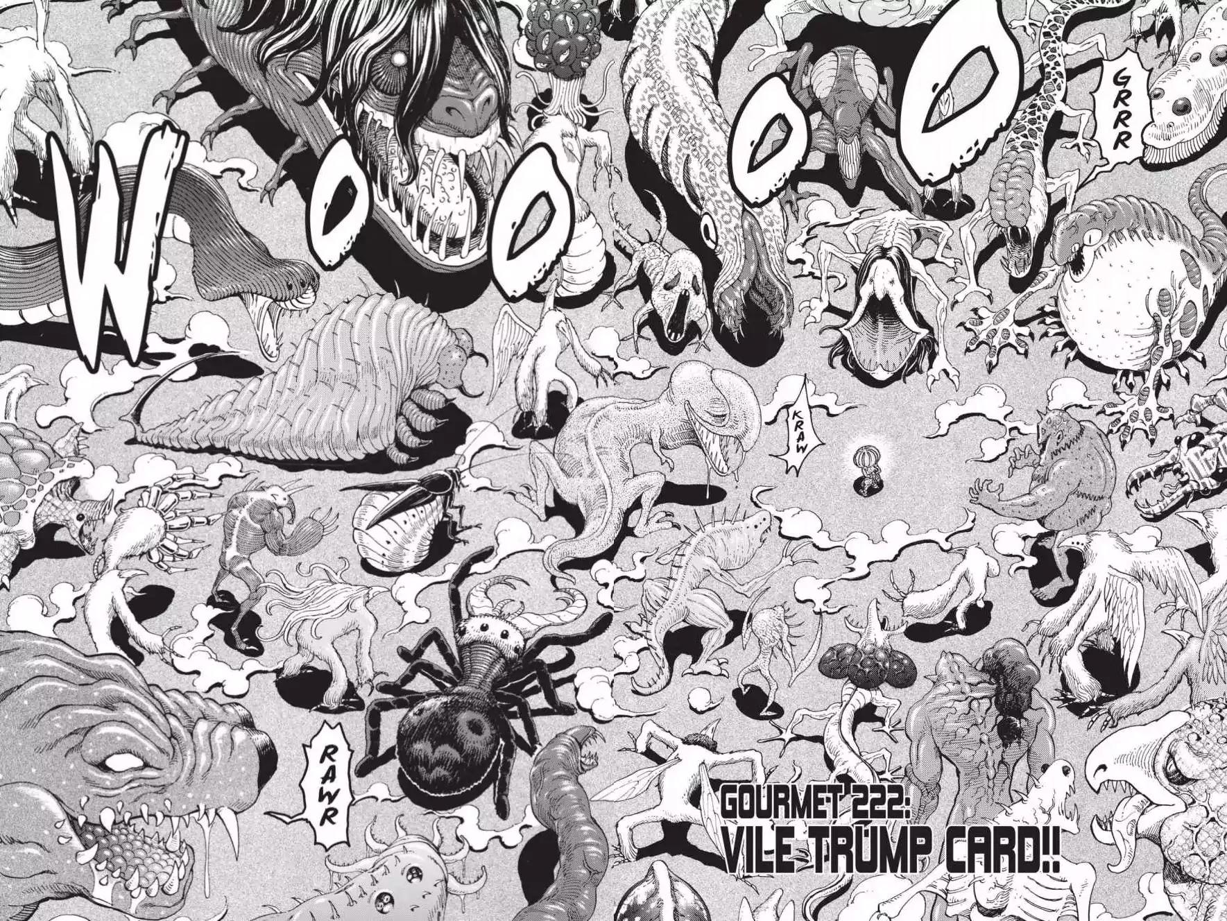 Toriko Chapter 222 page 2 - Chapter 222: Vol.25 Gourmet 222: Vile Trump Card!!